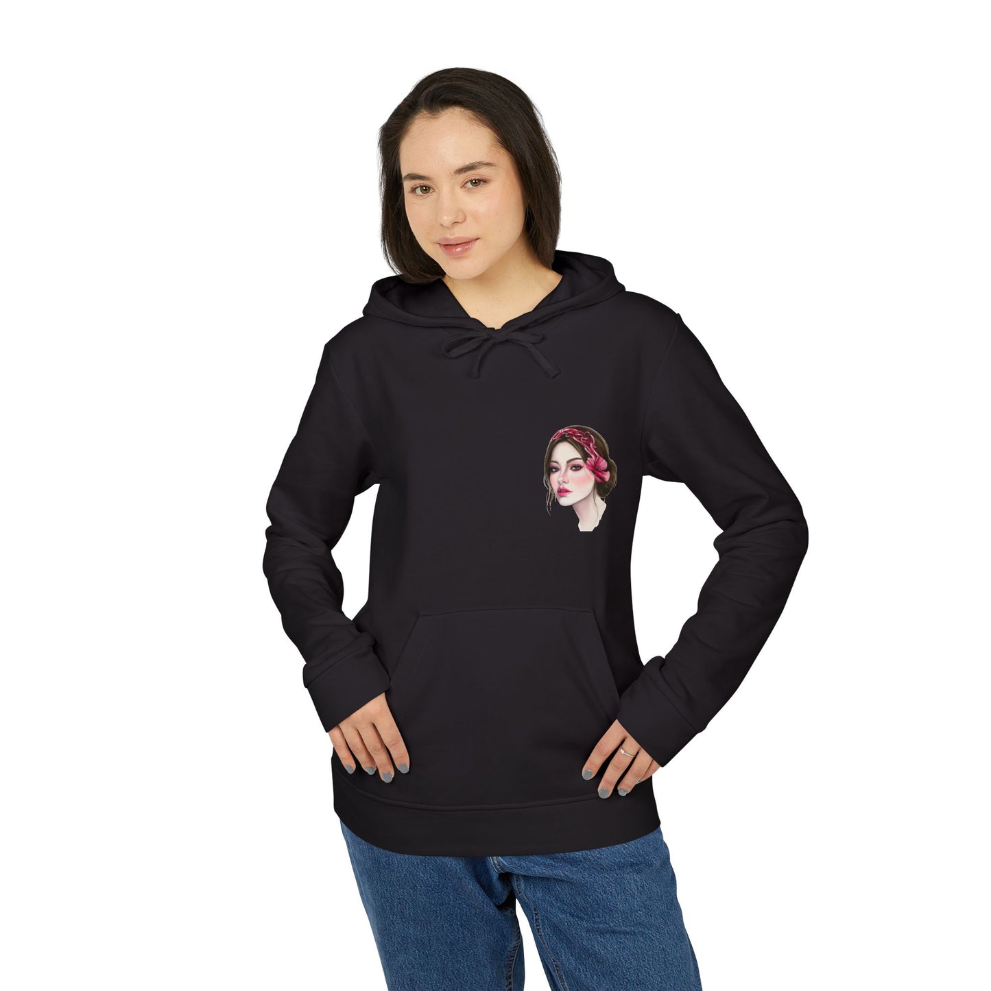 Kalli K X Adidas Unisex Fleece Hoodie- calligraphy headband