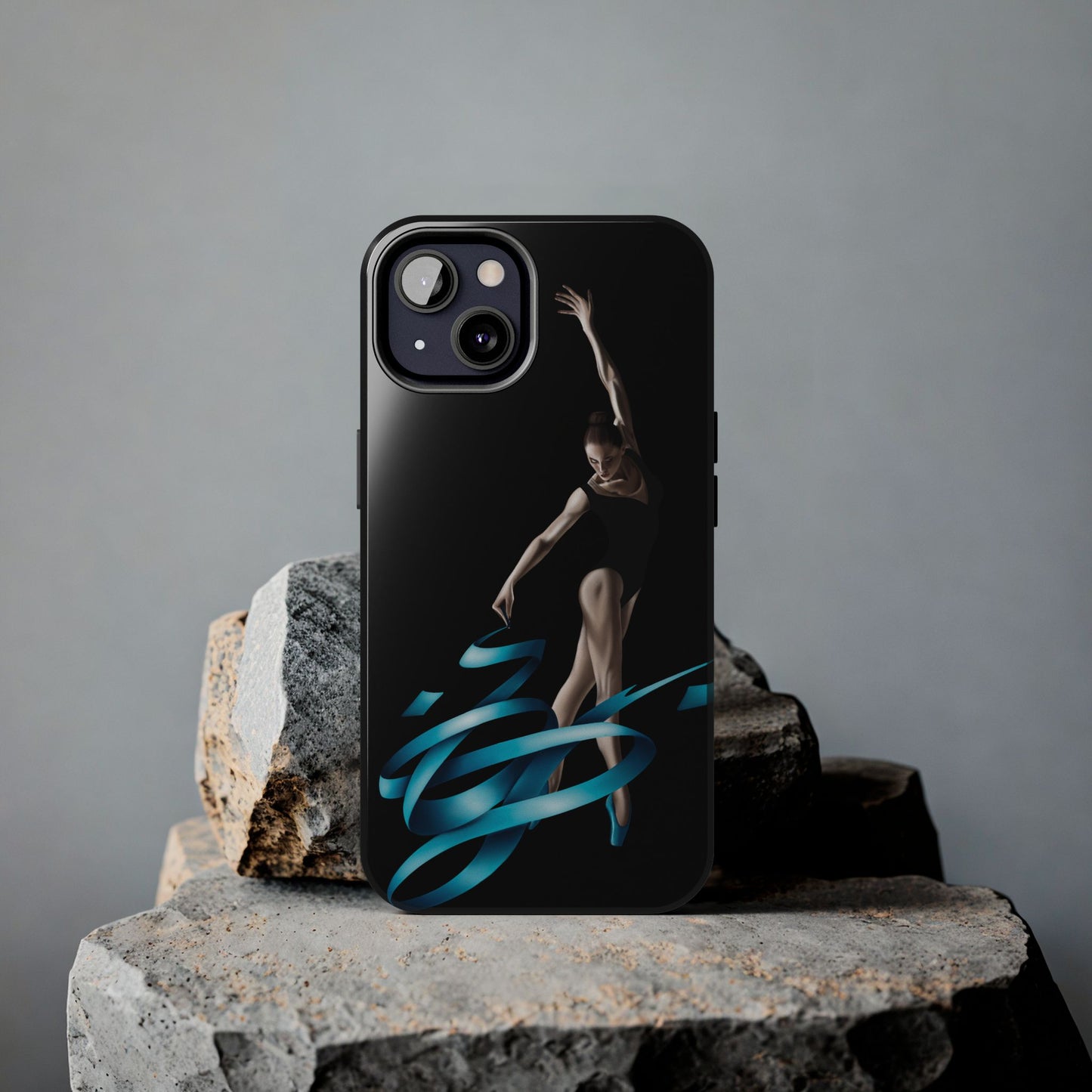 Phone Case - Ballerina with Blue Ribbon Persian Calligraphy Design