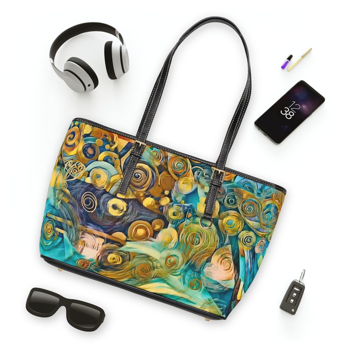 Ethereal Swirls || Elegant PU Leather Purse