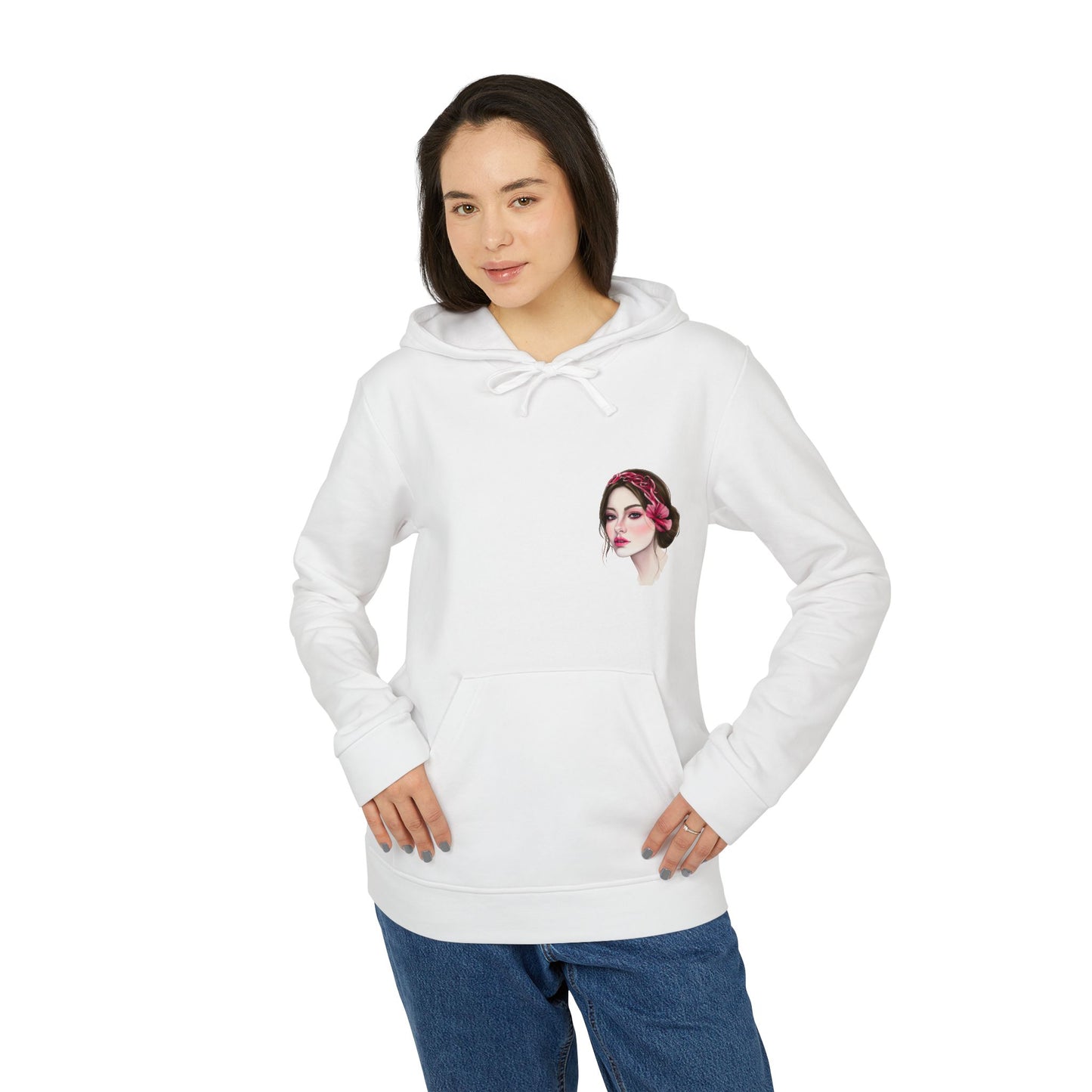 Kalli K X Adidas Unisex Fleece Hoodie- calligraphy headband