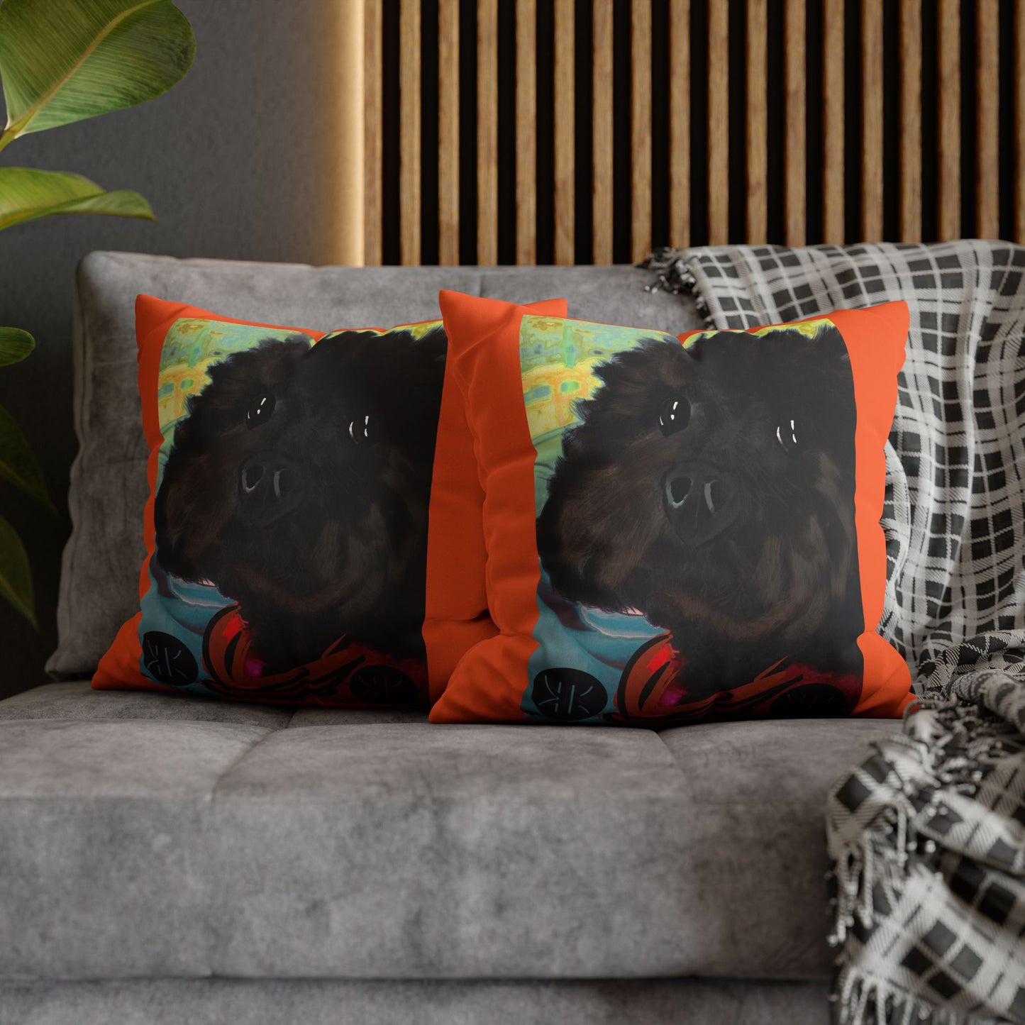 COAL Pillowcase - Modern Art Portrait Watercolour Design