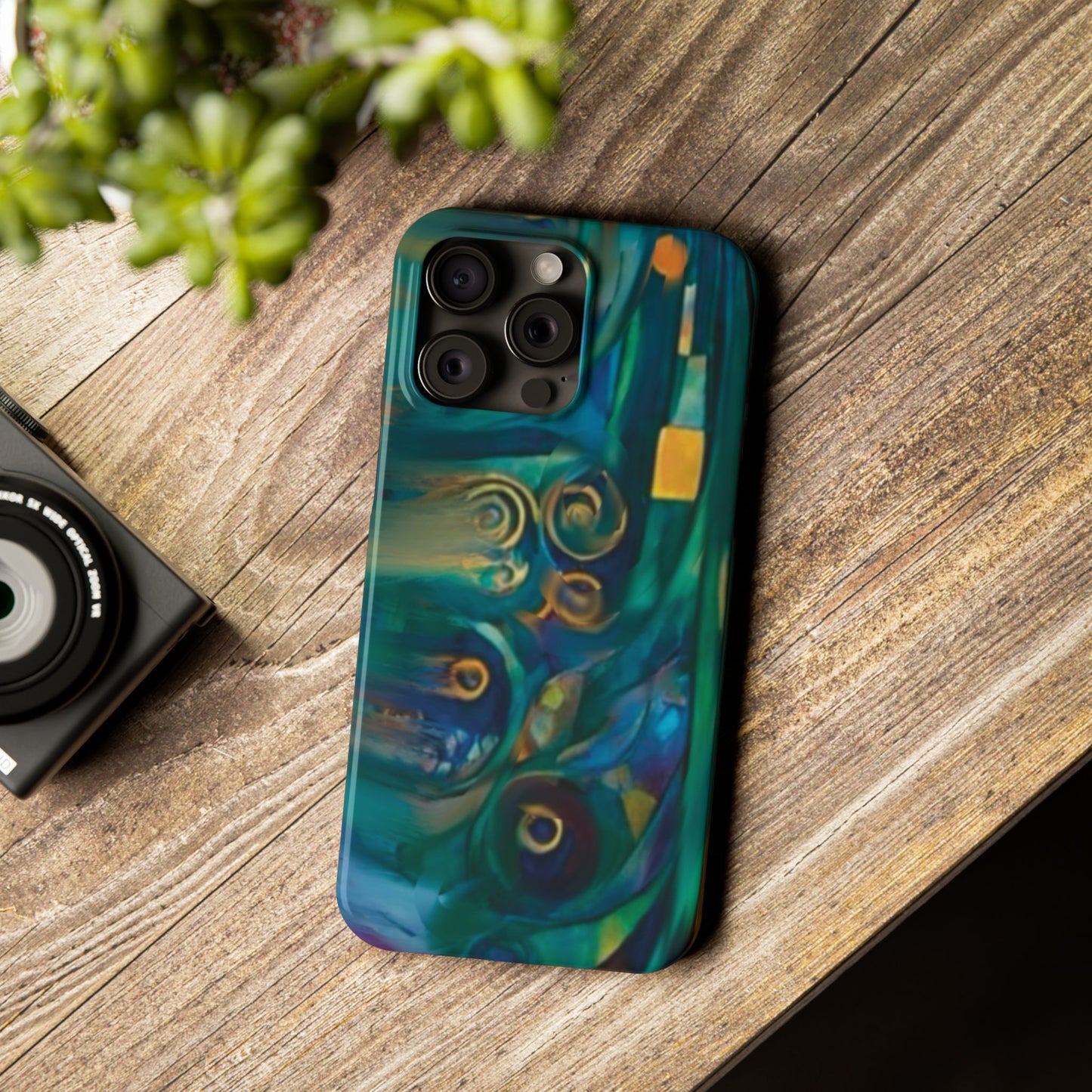 ' Modern Art Slim Phone Case -LOVE I-