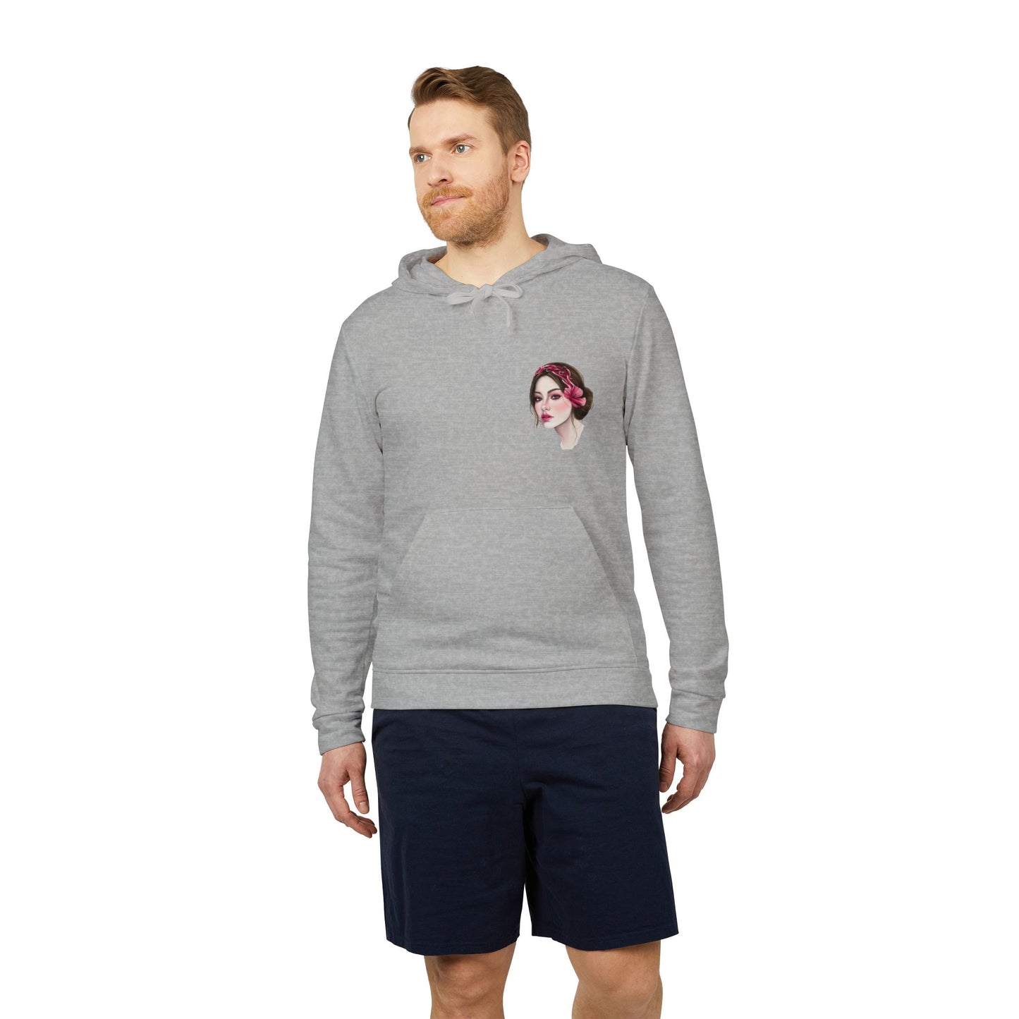 Kalli K X Adidas Unisex Fleece Hoodie- calligraphy headband