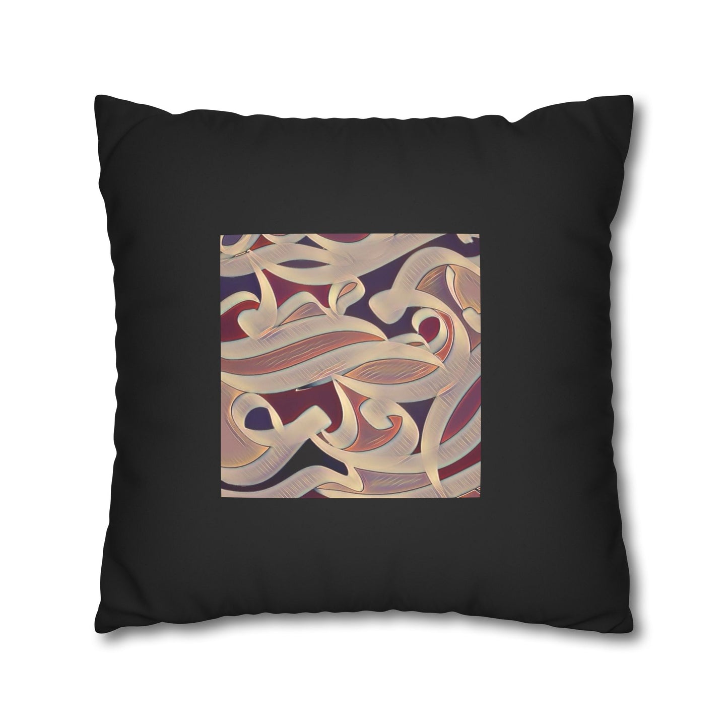 Persian Calligraphy beauty Faux Suede Square Pillow Cover