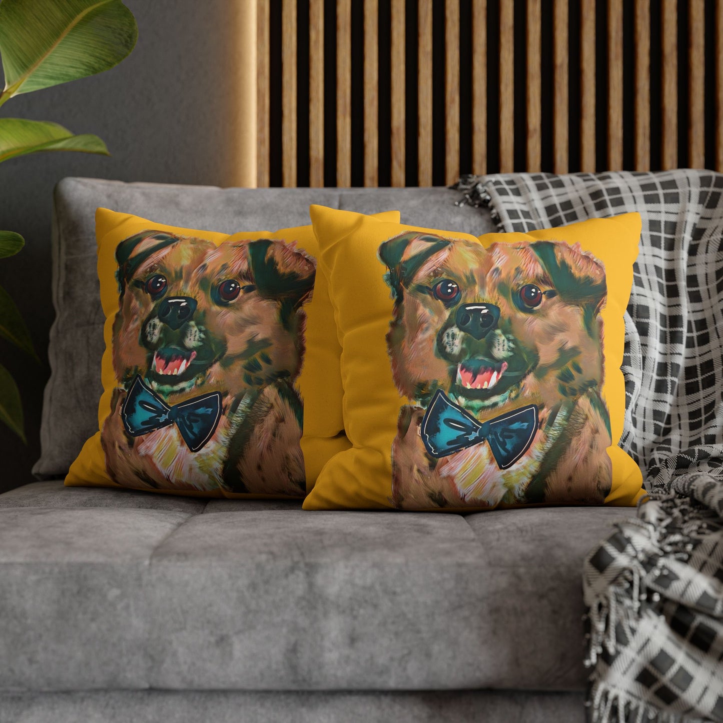 Baghlava Pillowcase - Modern Art Portrait Watercolour Design