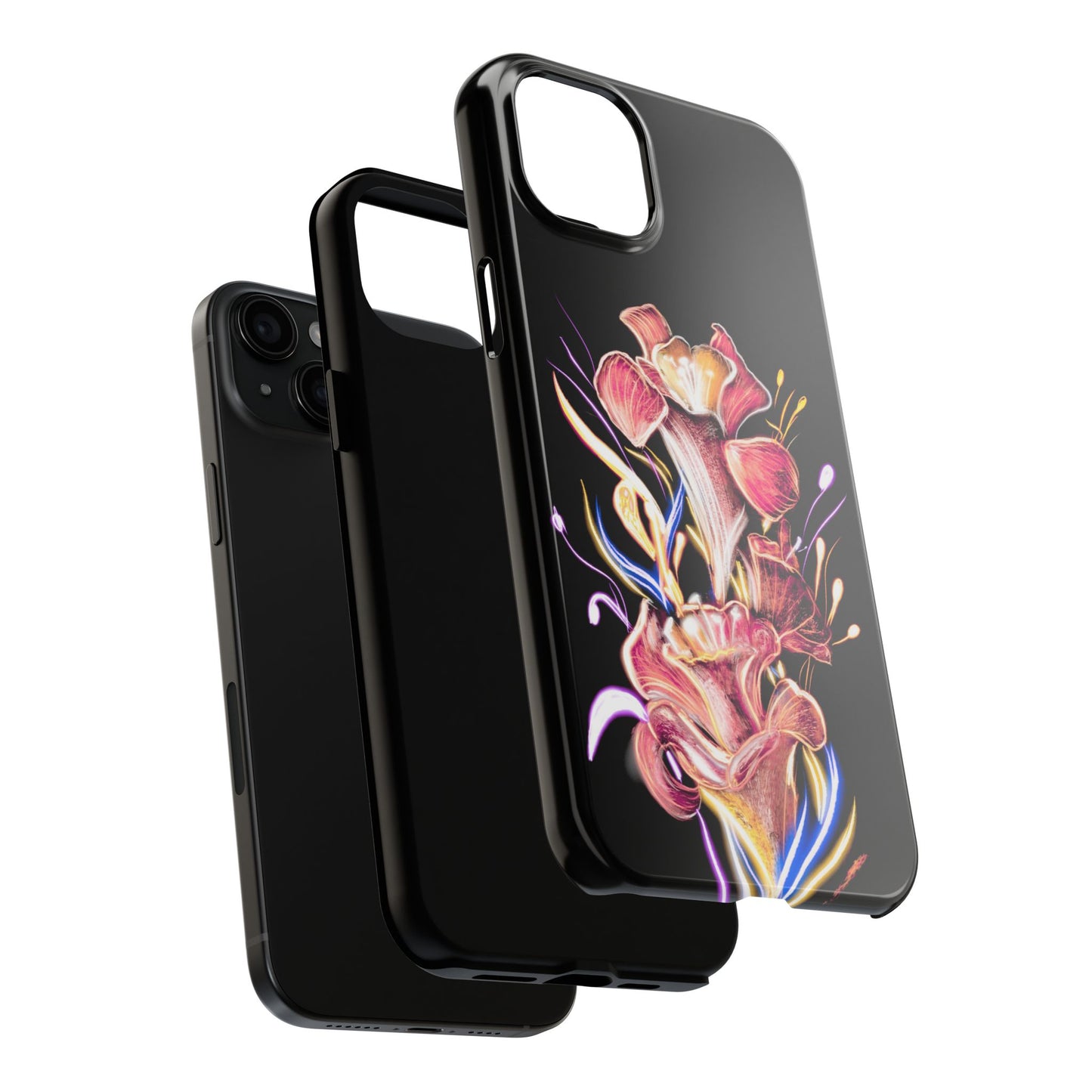 Colorful Calligraphy Flower Chic Stylish Design