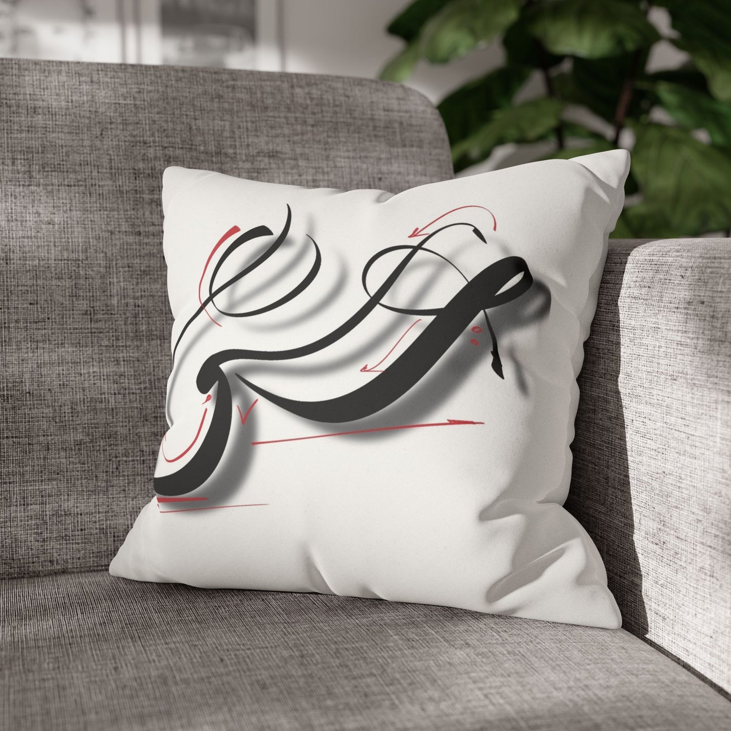 Square Pillowcase - Persian Calligraphy, Modern Handwriting Design