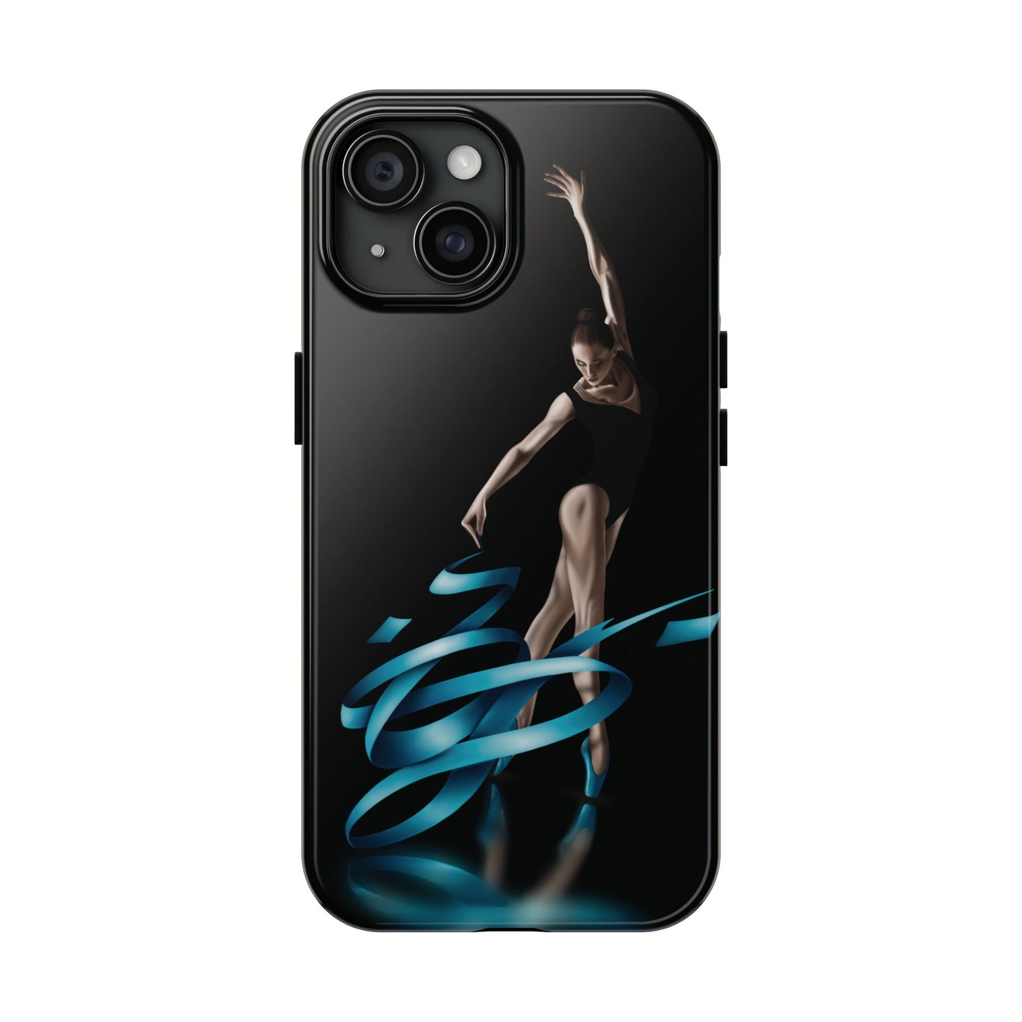 Phone Case Ballerina with Blue Ribbon Persian Calligraphy Design