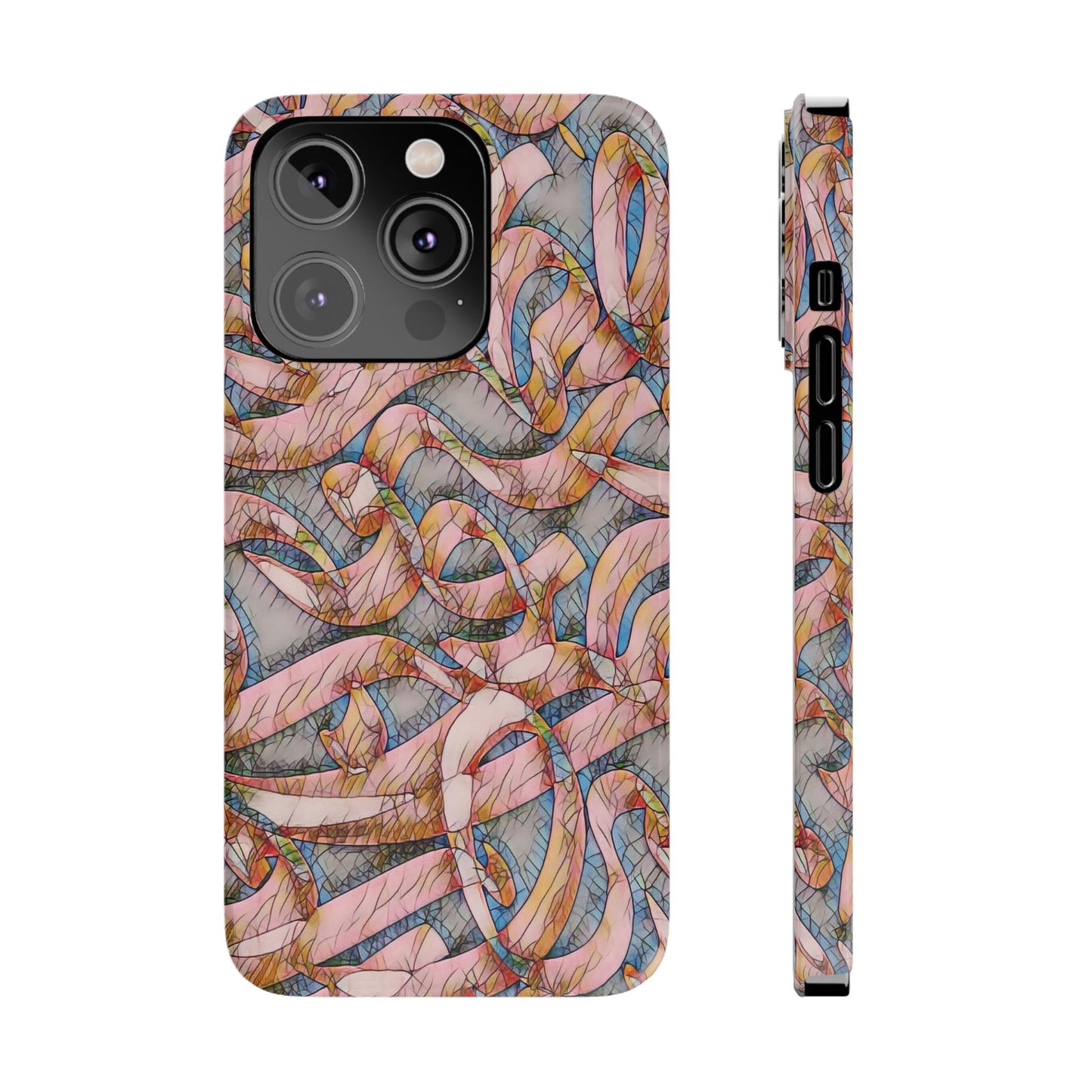 ' Modern Art Slim Phone Case -LOVE I-