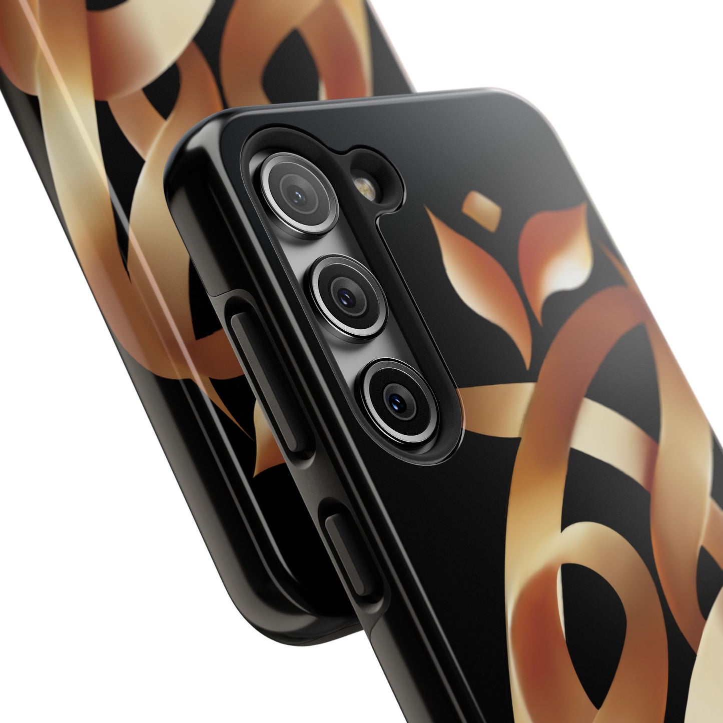 Gold Ribbon Phone Case Persian Calligraphy Modern Handwriting