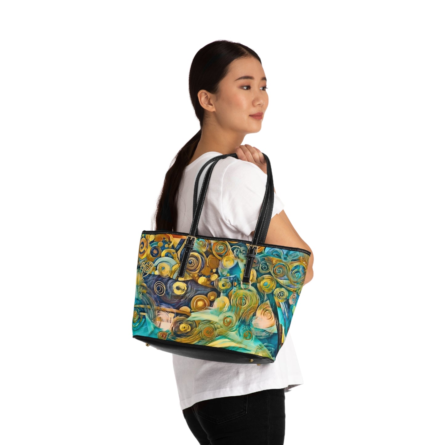 Ethereal Swirls || Elegant PU Leather Purse