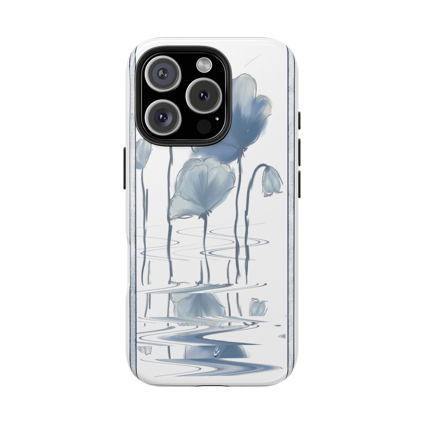 Floral Tough Phone Case - Watercolour Blue Flora Collection