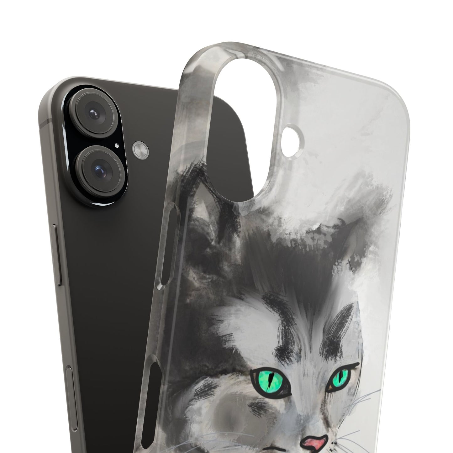 Modern Art Ink water painting Slim Phone Case