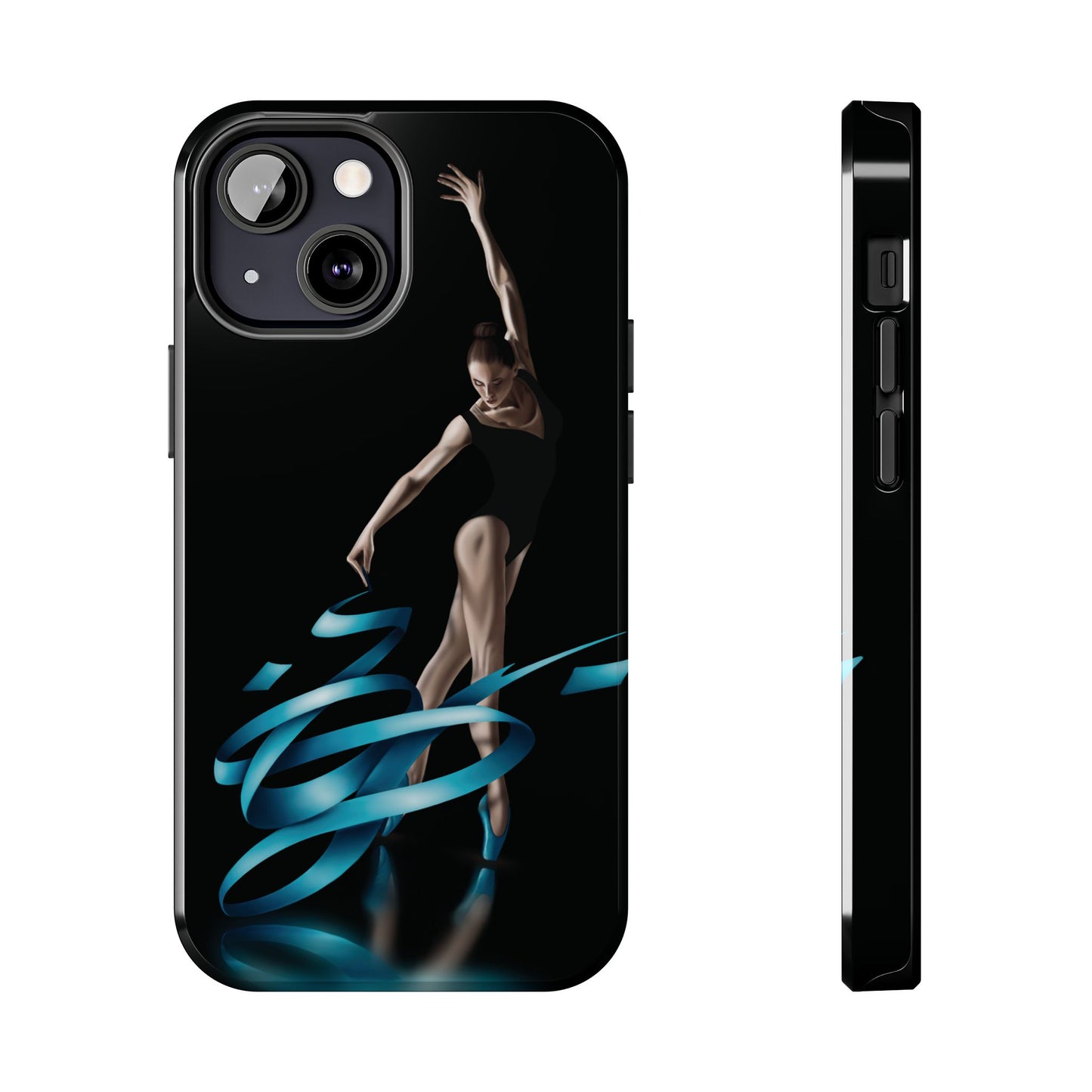 Phone Case Ballerina with Blue Ribbon Persian Calligraphy Design