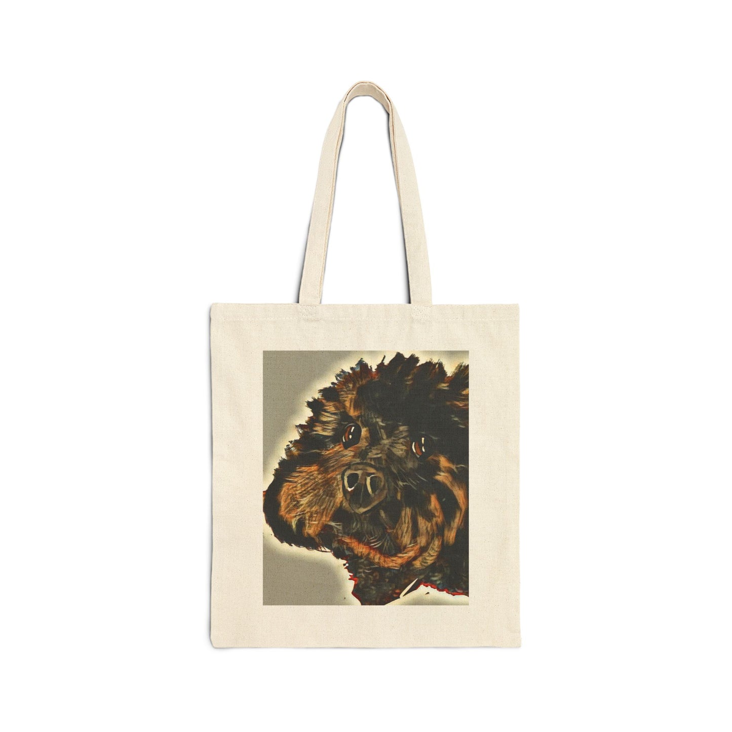 Adorable Dog Art Cotton Canvas Tote Bag - Perfect for Pet Lovers