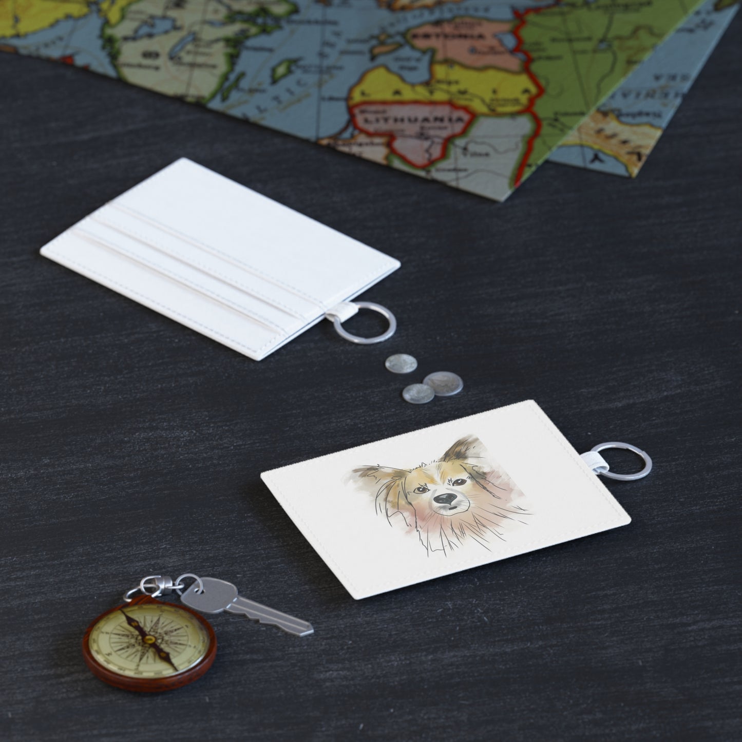 Daisy Saffiano Leather Card Holder