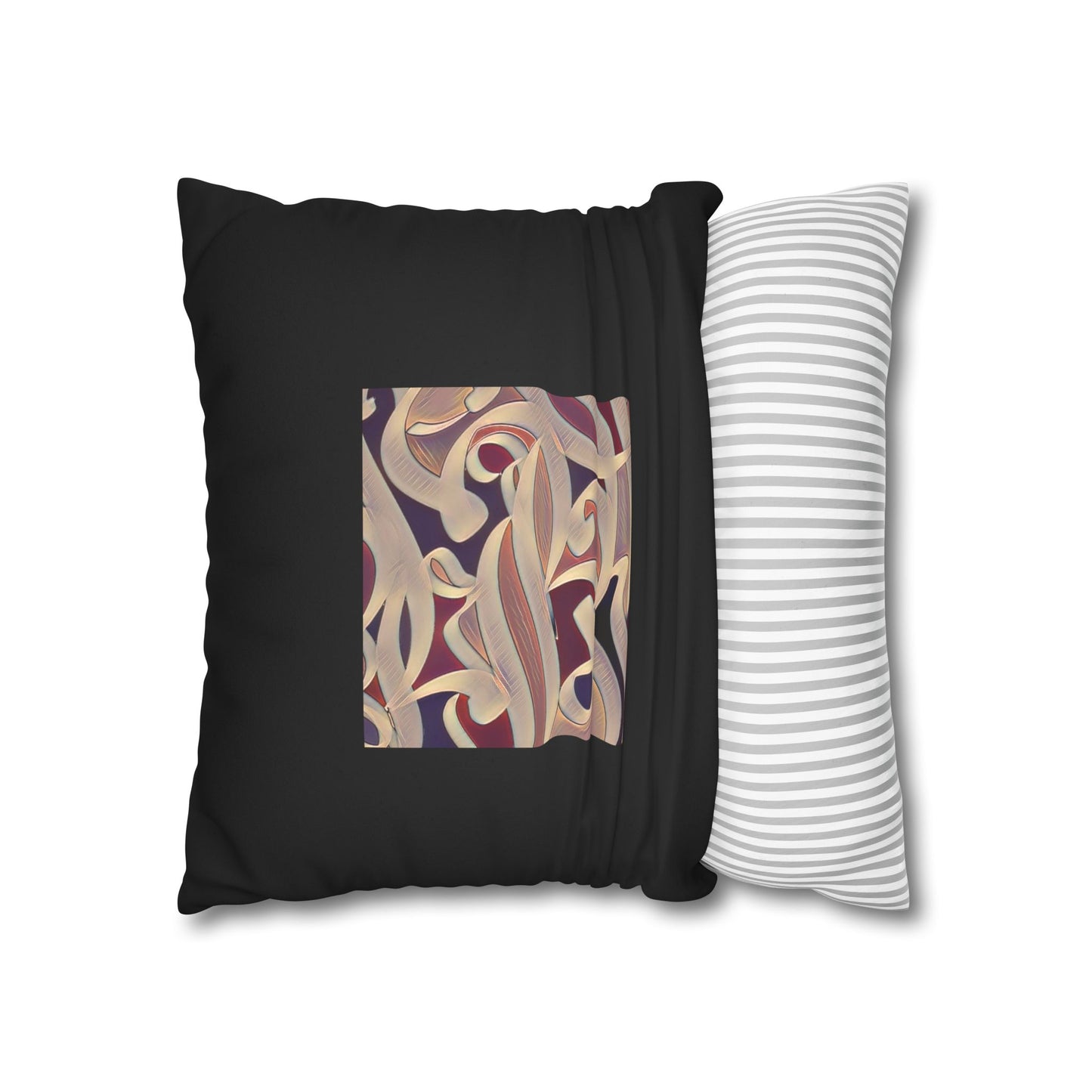 Persian Calligraphy beauty Faux Suede Square Pillow Cover