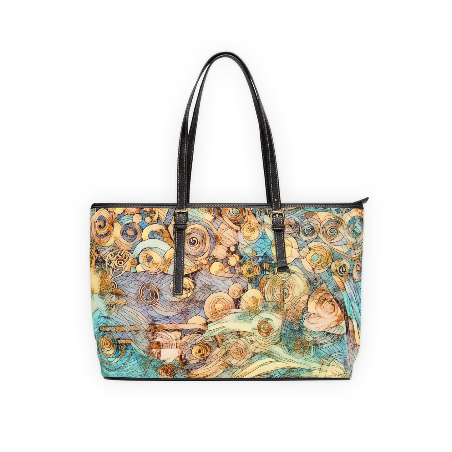 Copy of Elegant PU Leather Shoulder Bag with Artistic Calligraphy Design