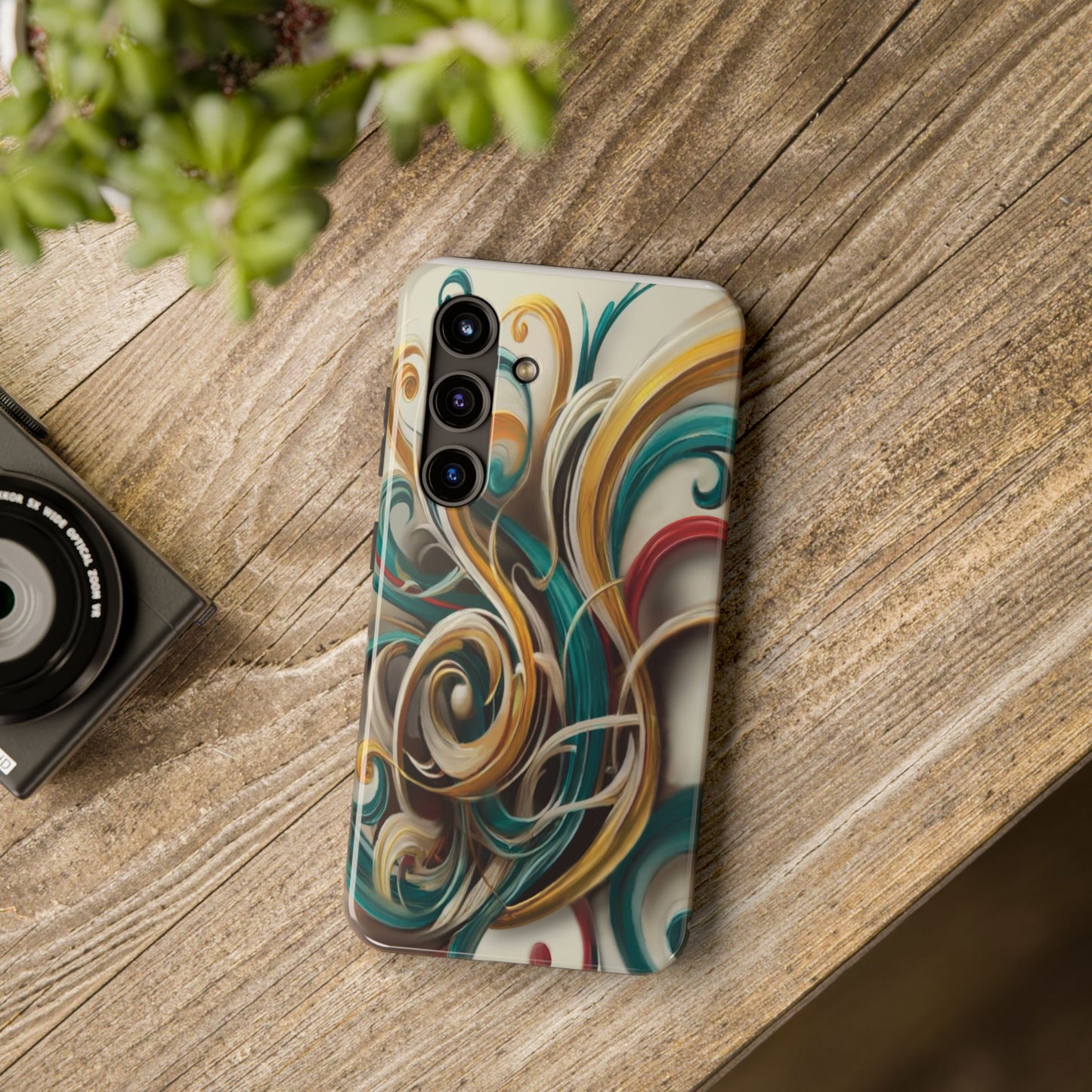 Marble Abstract Phone Case Calligraphy