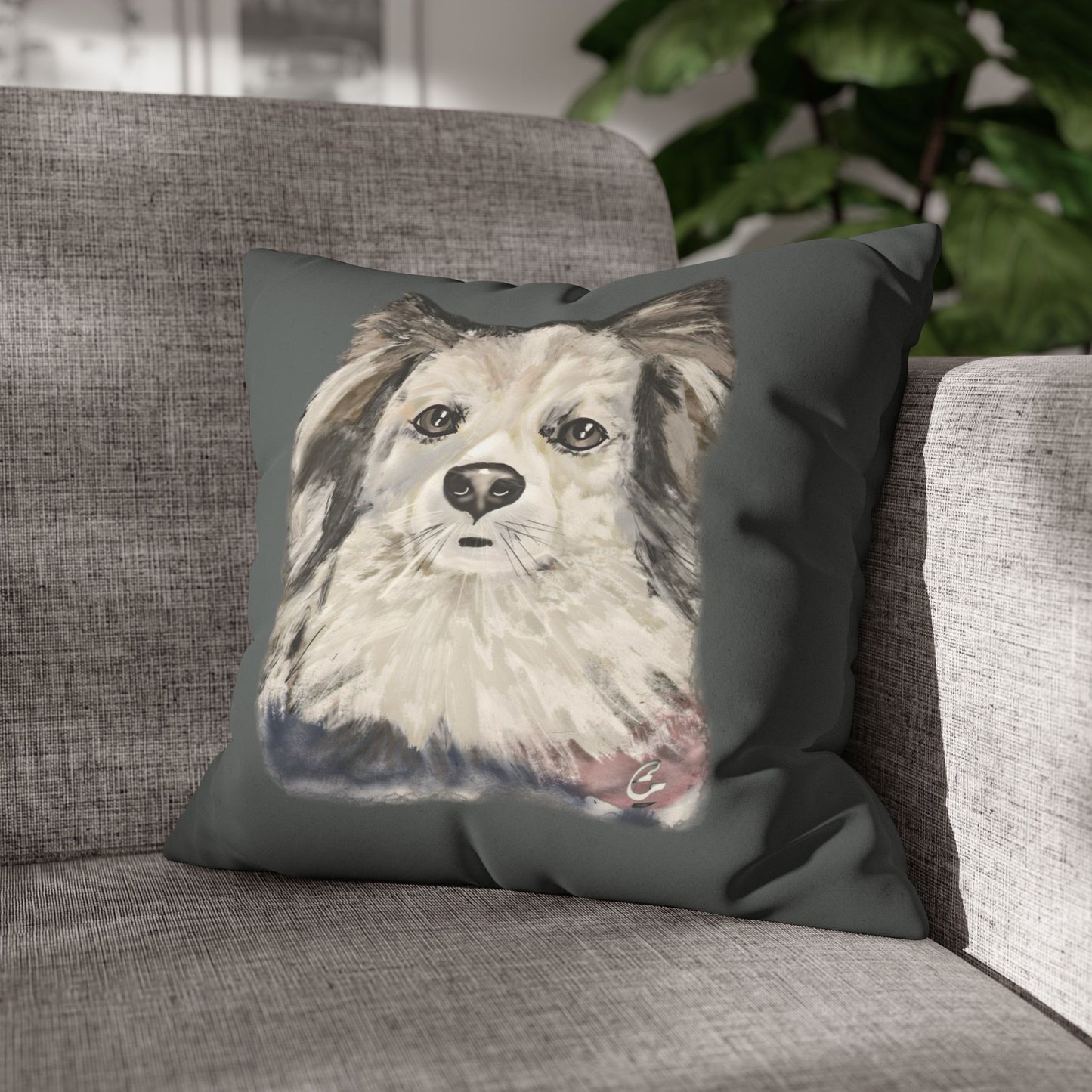Dog Faux Suede Pillowcase - Pet Home Design