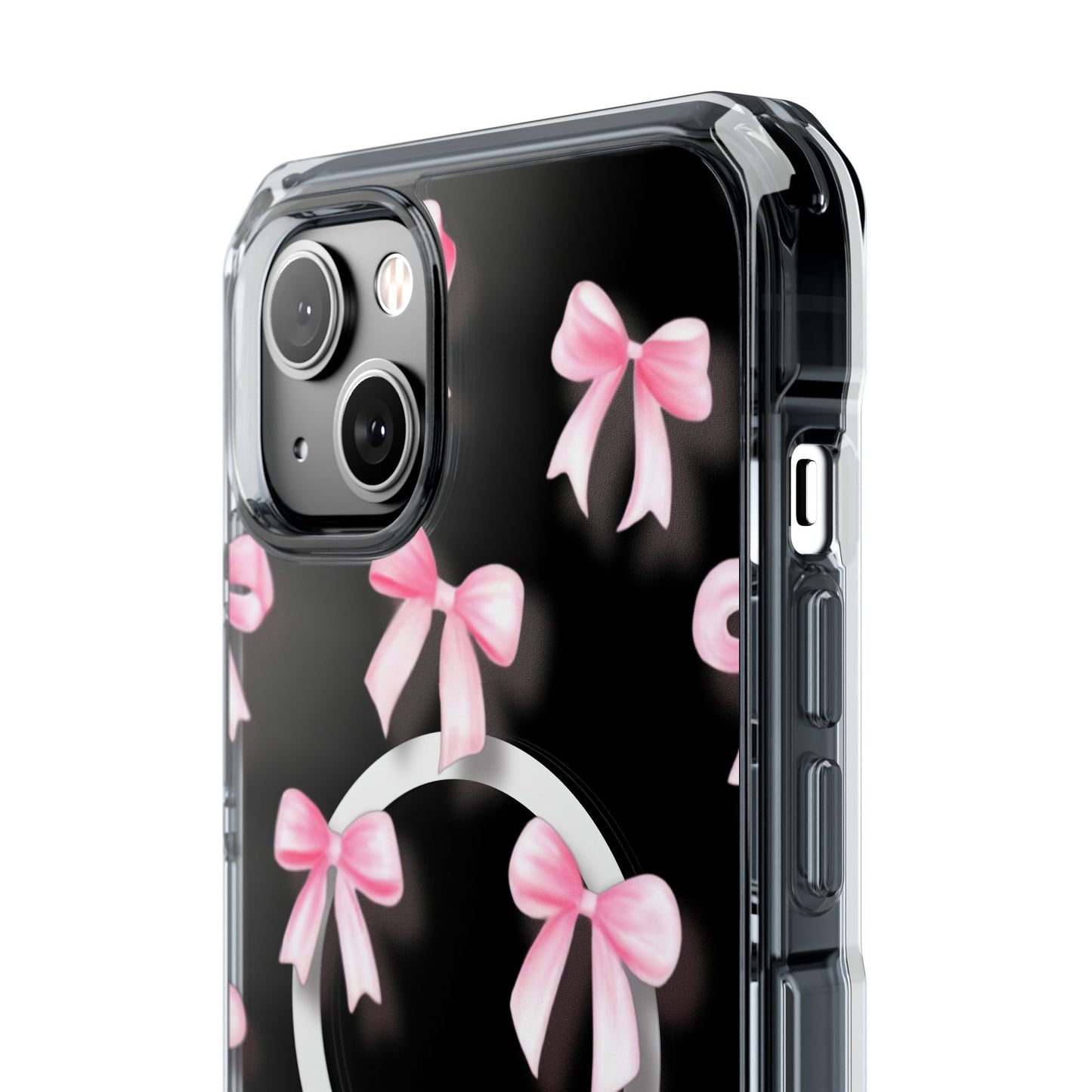 Pink Bows🎀 Magnetic Clear Impact Cases with Pink Bow Design | Stylish Phone Protection, Gifts for Her, Trendy Accessories, Birthday Gifts, Cute Tech