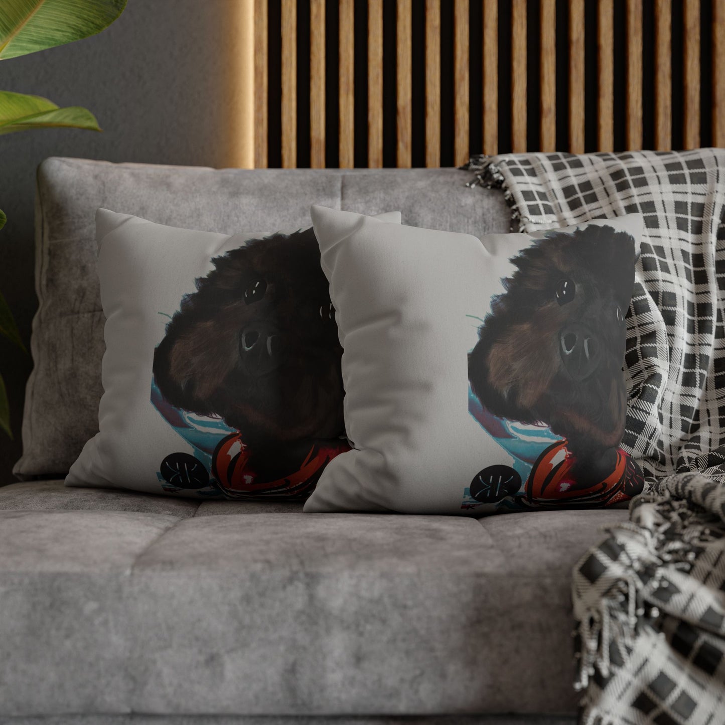 COAL Pillowcase - Modern Art Portrait Watercolour Design