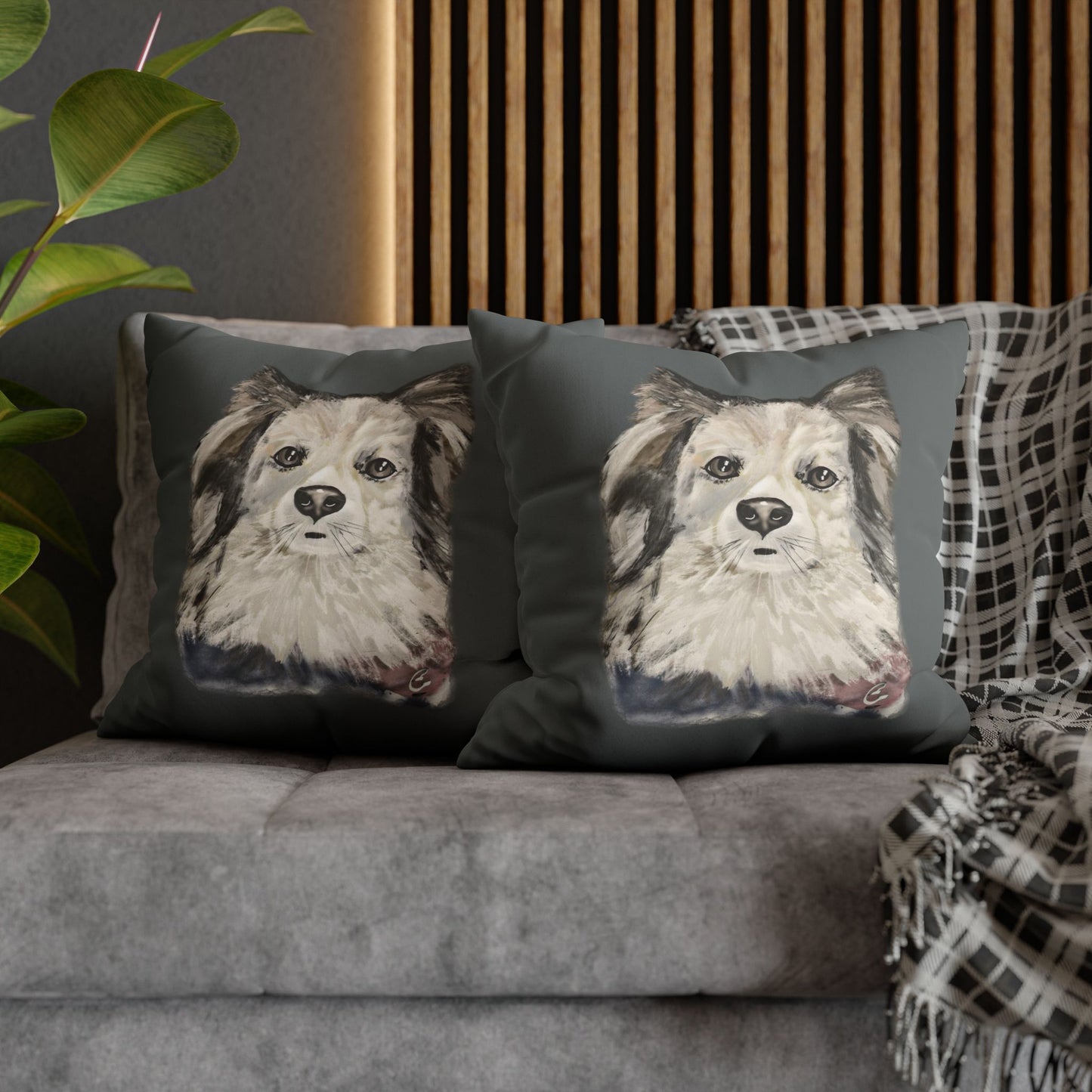 Dog Faux Suede Pillowcase - Pet Home Design