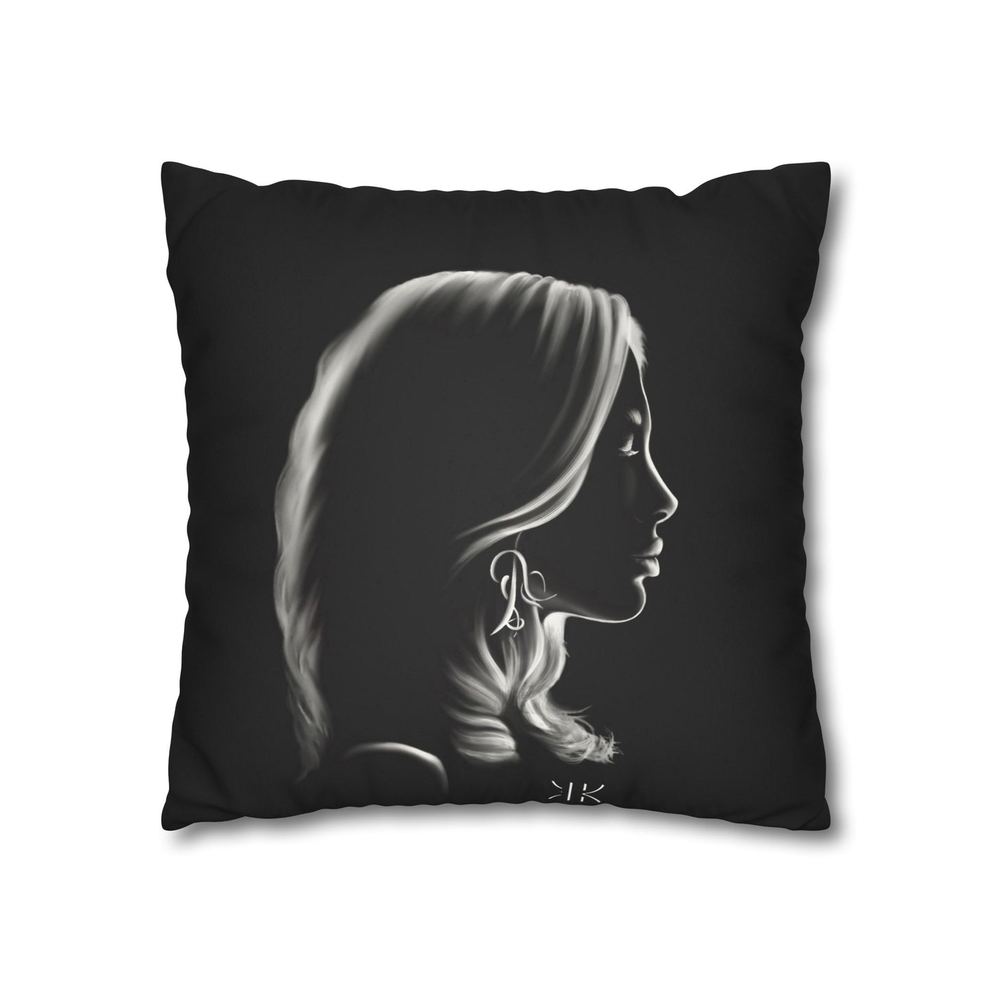 Square Pillowcase - Modern Art Portrait Watercolour Design