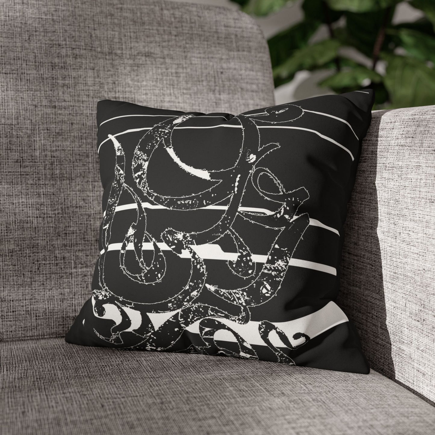 Persian Calligraphy beauty Faux Suede Square Pillow Cover