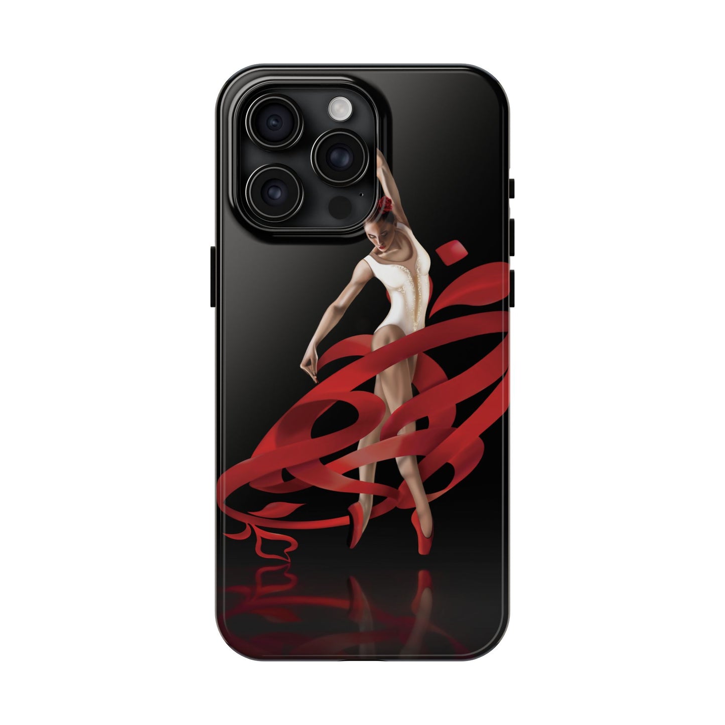 Phone Case Persian Calligraphy Rose Ribbon Ballerina