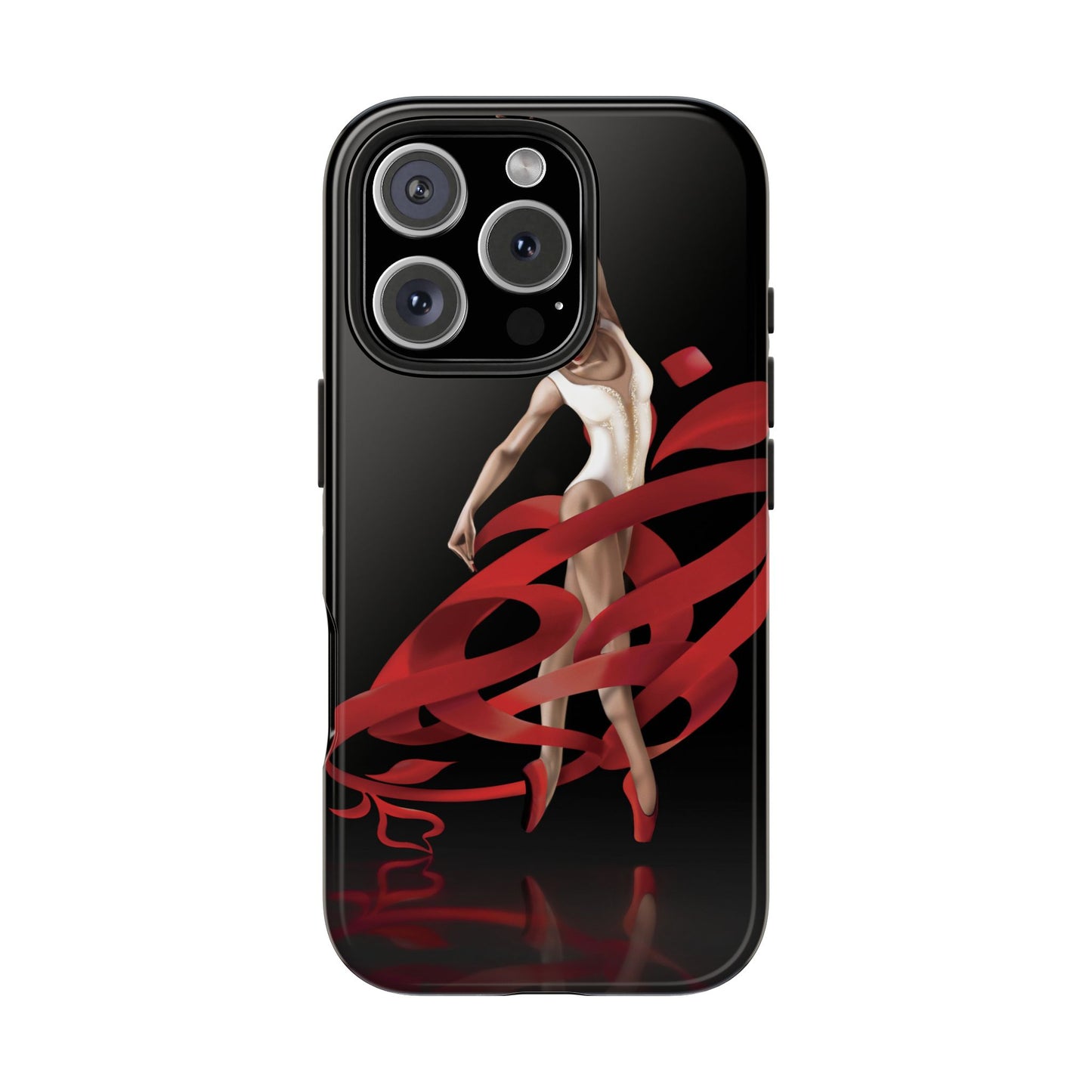 Phone Case Persian Calligraphy Rose Ribbon Ballerina