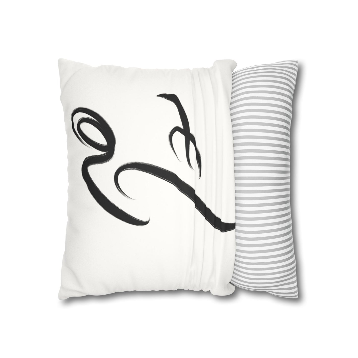 Hich Calligraphy beauty Faux Suede Square Pillow Cover