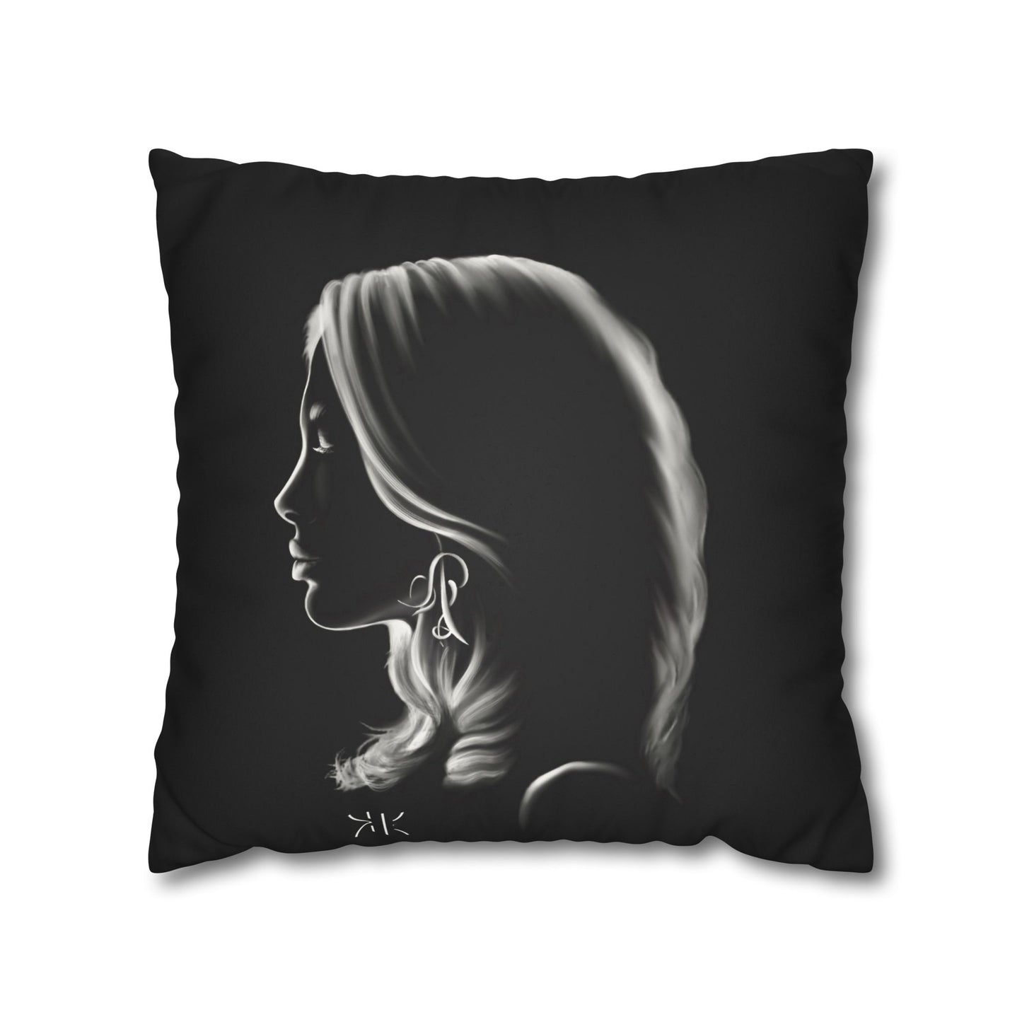 Square Pillowcase - Modern Art Portrait Watercolour Design