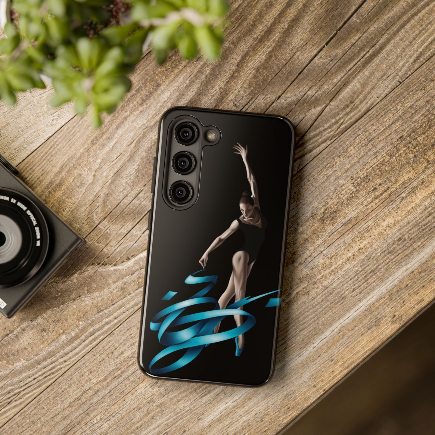 Phone Case - Ballerina with Blue Ribbon Persian Calligraphy Design