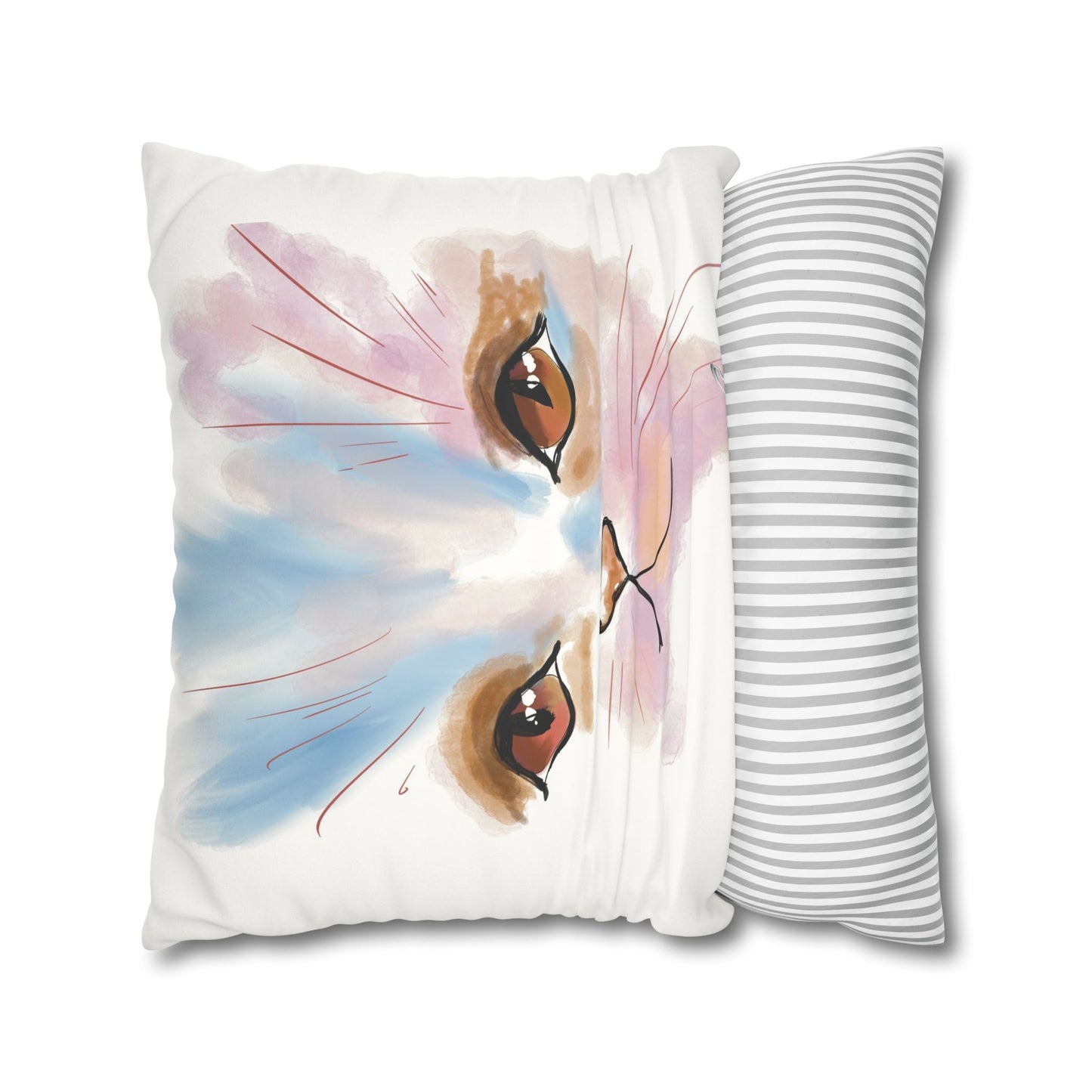 Kitty Faux Suede Pillowcase - Pet Home Design