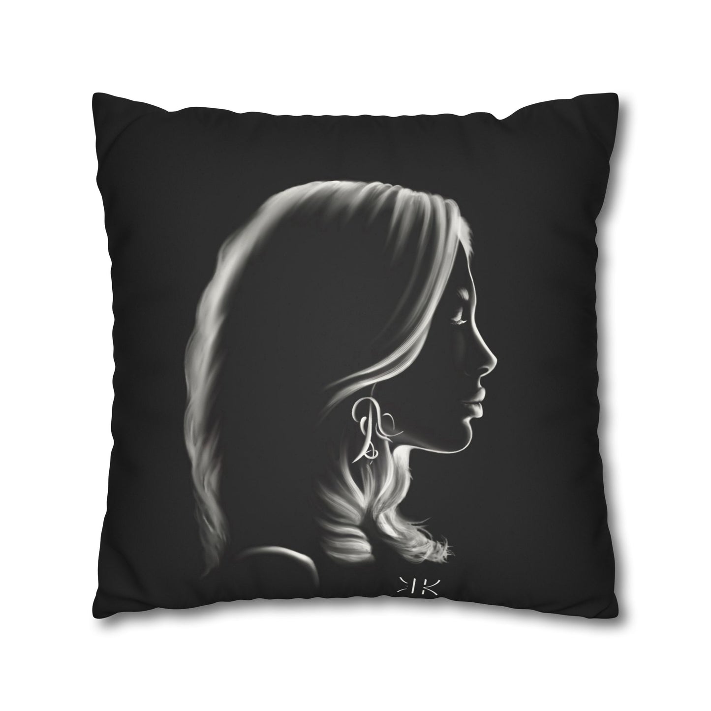 Square Pillowcase - Modern Art Portrait Watercolour Design