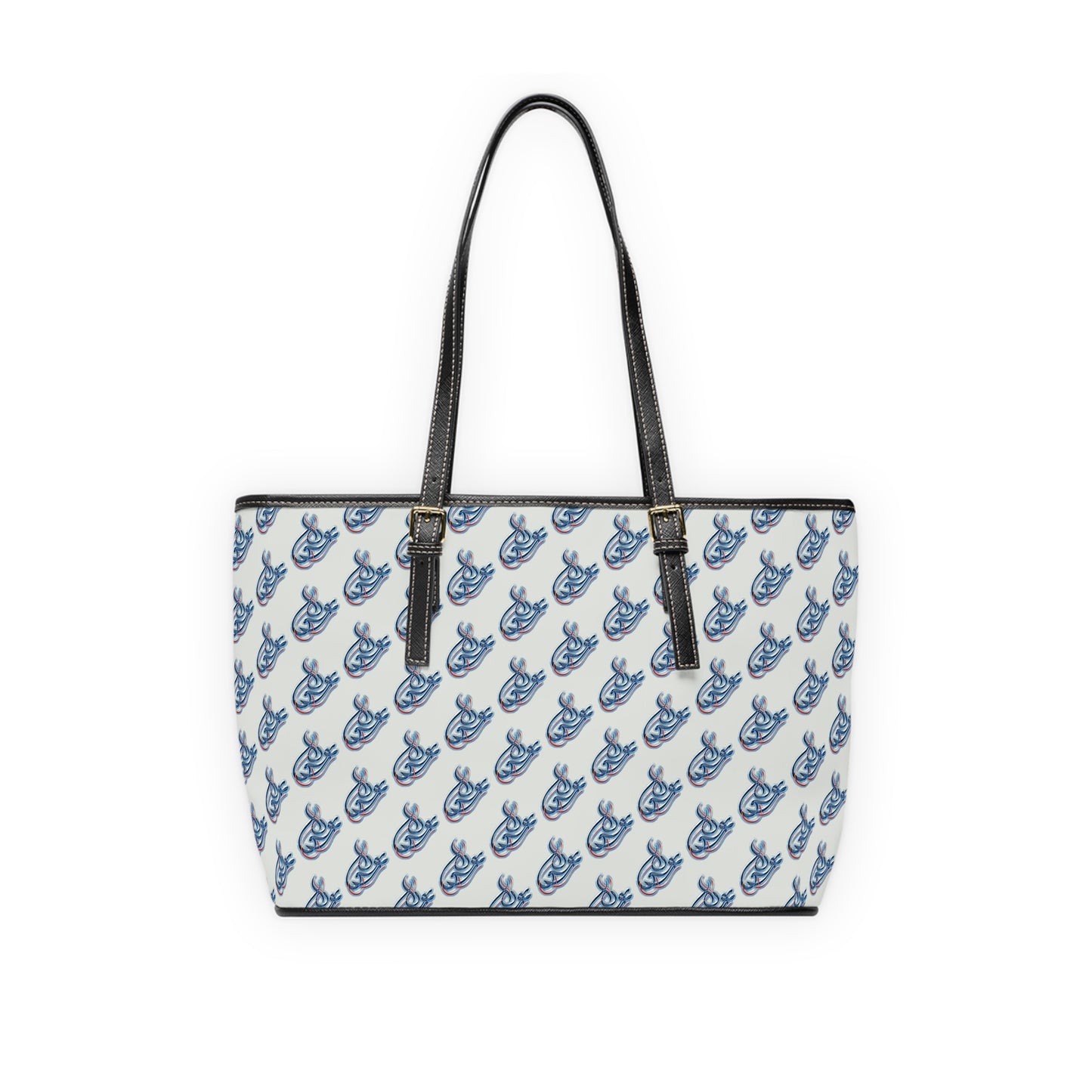 Elegant PU Leather Shoulder Bag with Artistic Calligraphy Design