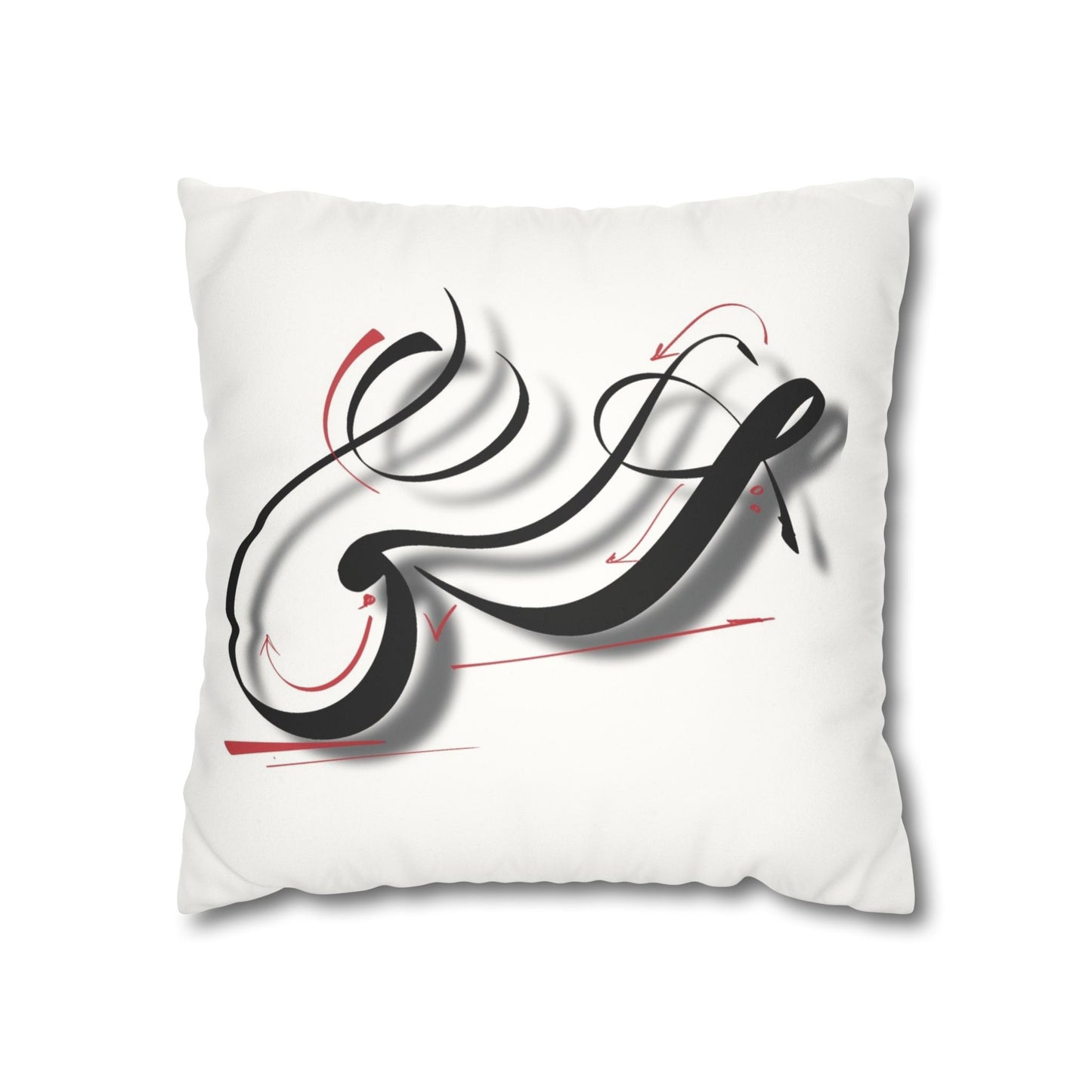 Square Pillowcase - Persian Calligraphy, Modern Handwriting Design