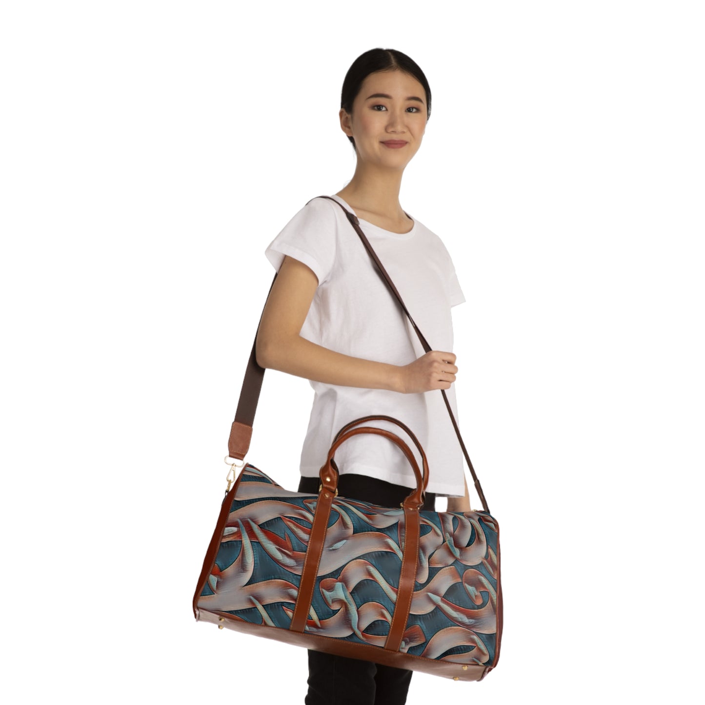 Vibrant Waterproof Travel Bag - KalliK modern calligraphy - Perfect for Adventurers