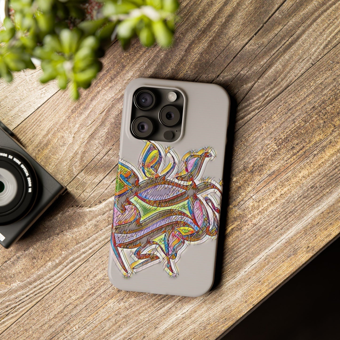 ' Modern Art Slim Phone Case -LOVE