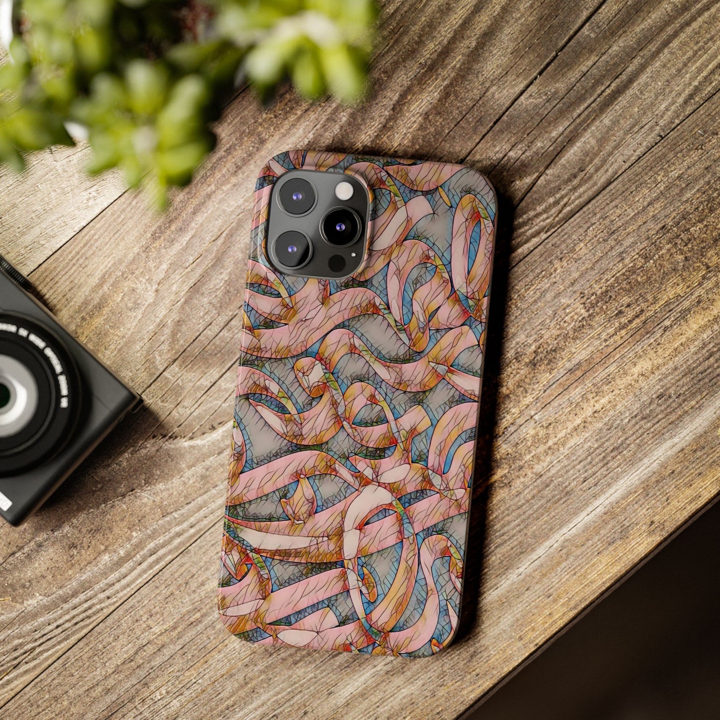 ' Modern Art Slim Phone Case -LOVE I-