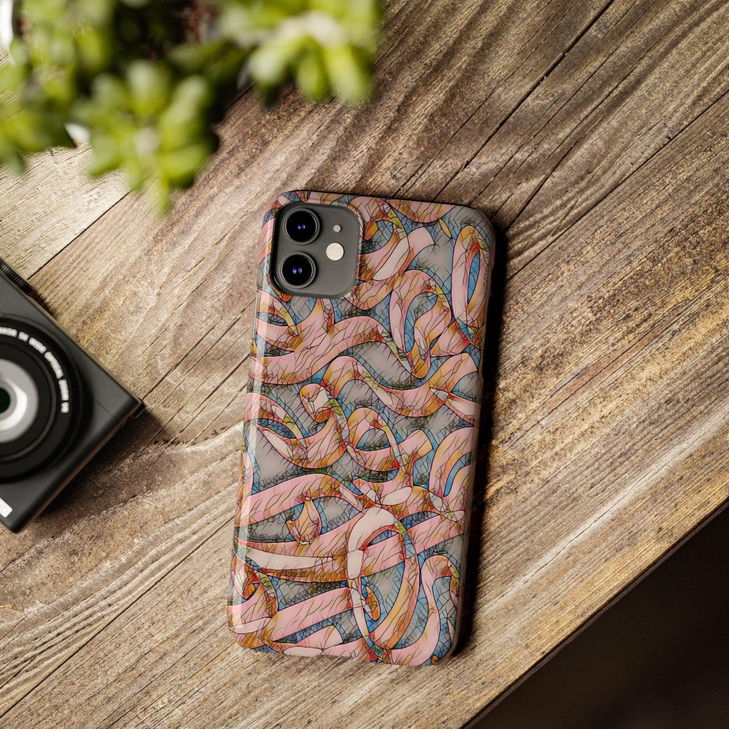 ' Modern Art Slim Phone Case -LOVE I-