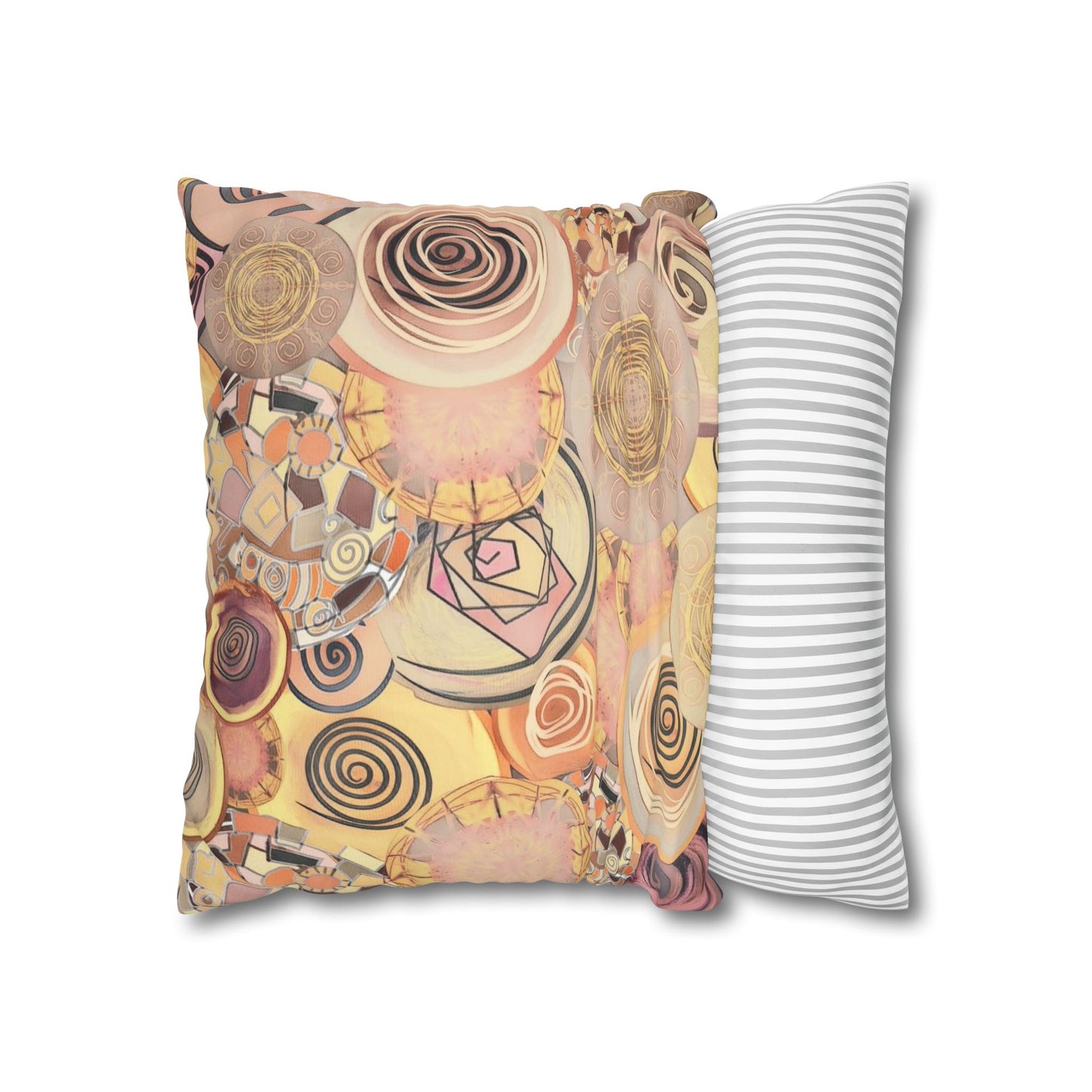 Modern art inspired beauty Faux Suede Square Pillow Cover