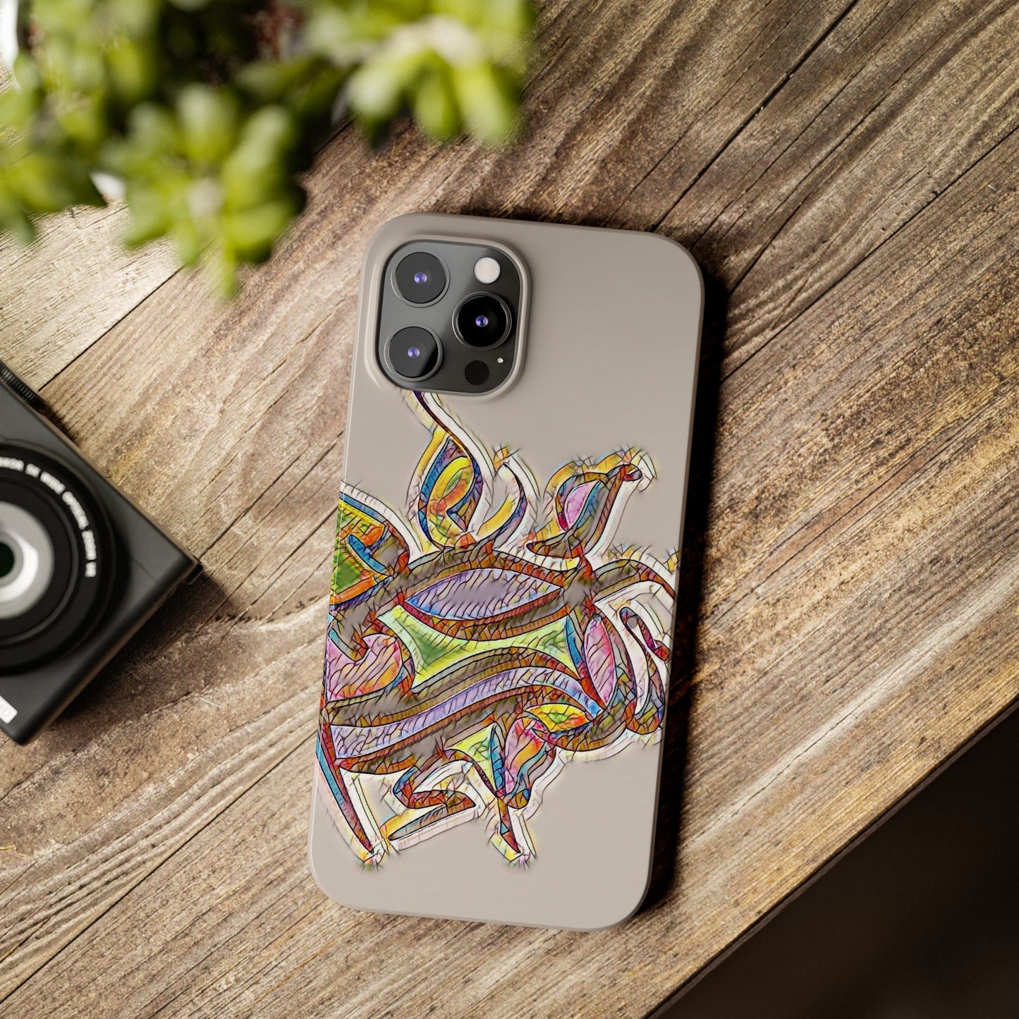 ' Modern Art Slim Phone Case -LOVE