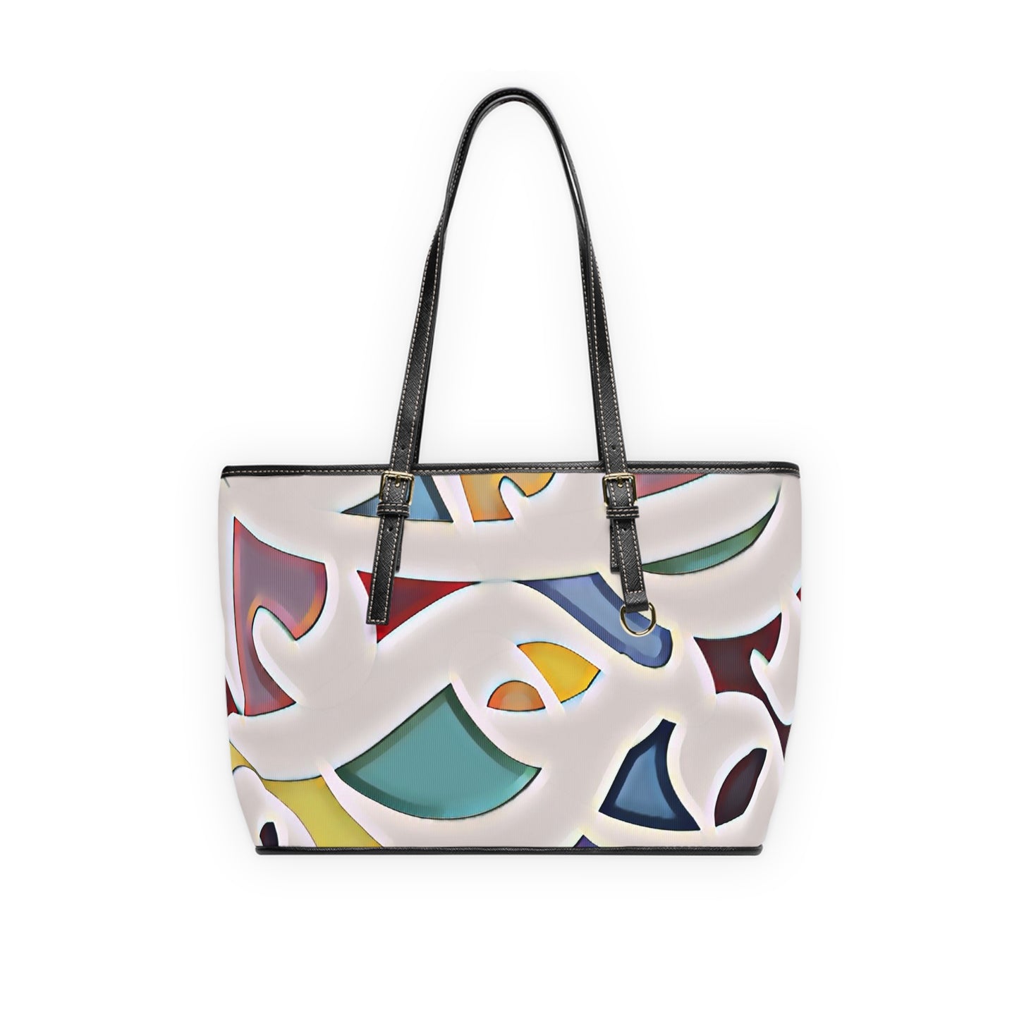 Elegant PU Leather Purse with Artistic Calligraphy Design