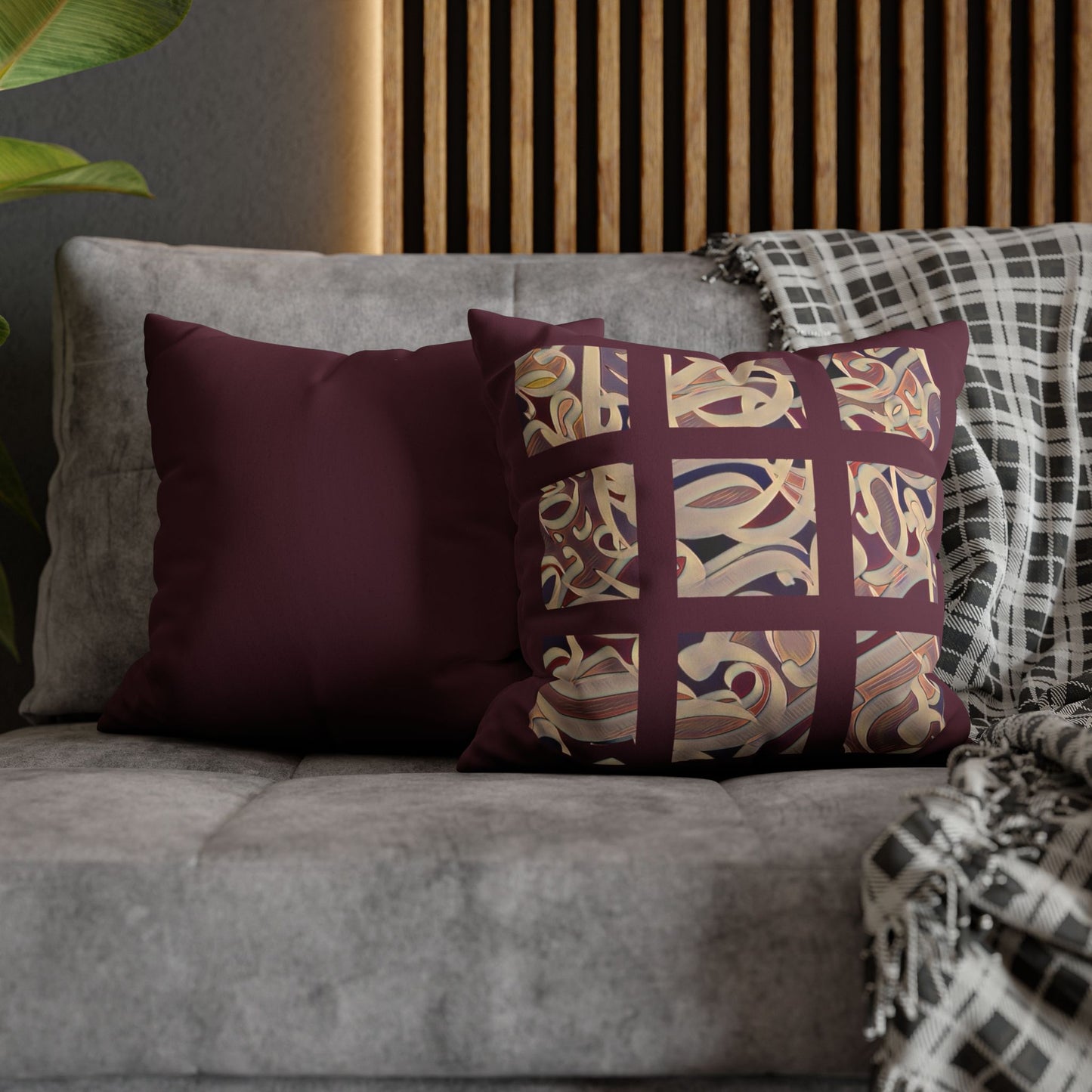 Copy of Copy of Square Pillowcase - Persian Calligraphy, Modern Handwriting Design
