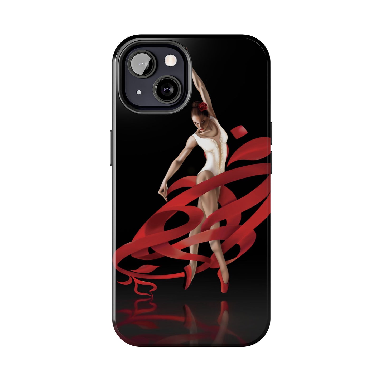 Phone Case Persian Calligraphy Rose Ribbon Ballerina