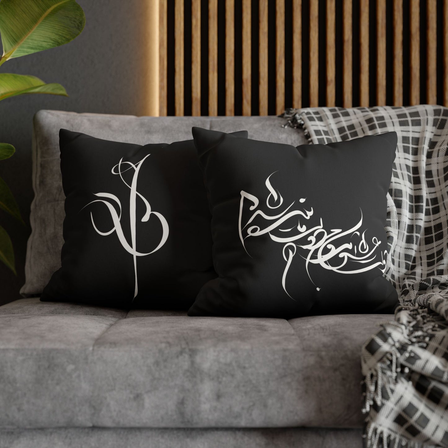 Modern Calligraphy Faux Suede Pillowcase - Home Design