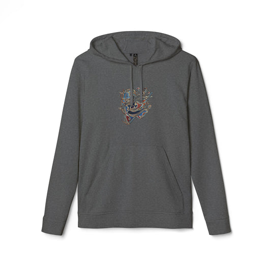 . Fleece Hoodie with Modern Calligraphy Adidas Design