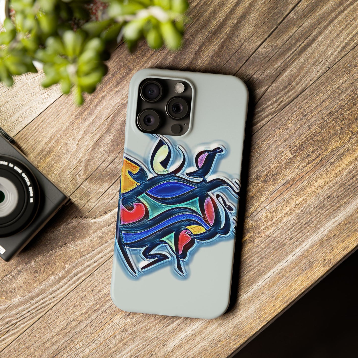 ' Modern Art Slim Phone Case -LOVE